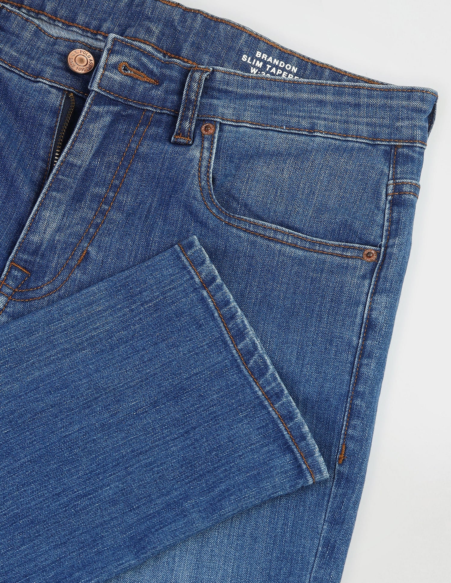 Brandon Slim Fit Blue Jeans - Image 2