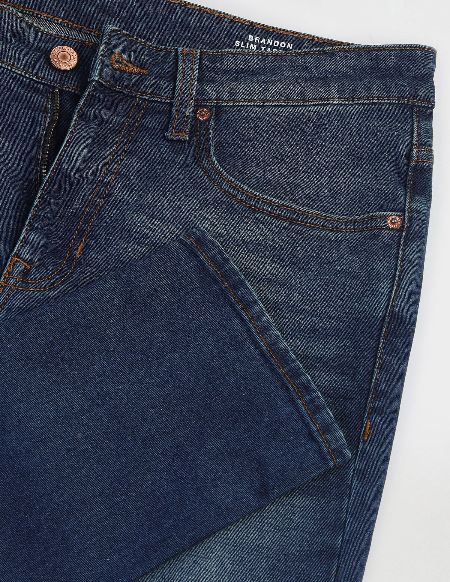 Brandon Slim Fit Blue Jeans - Image 2