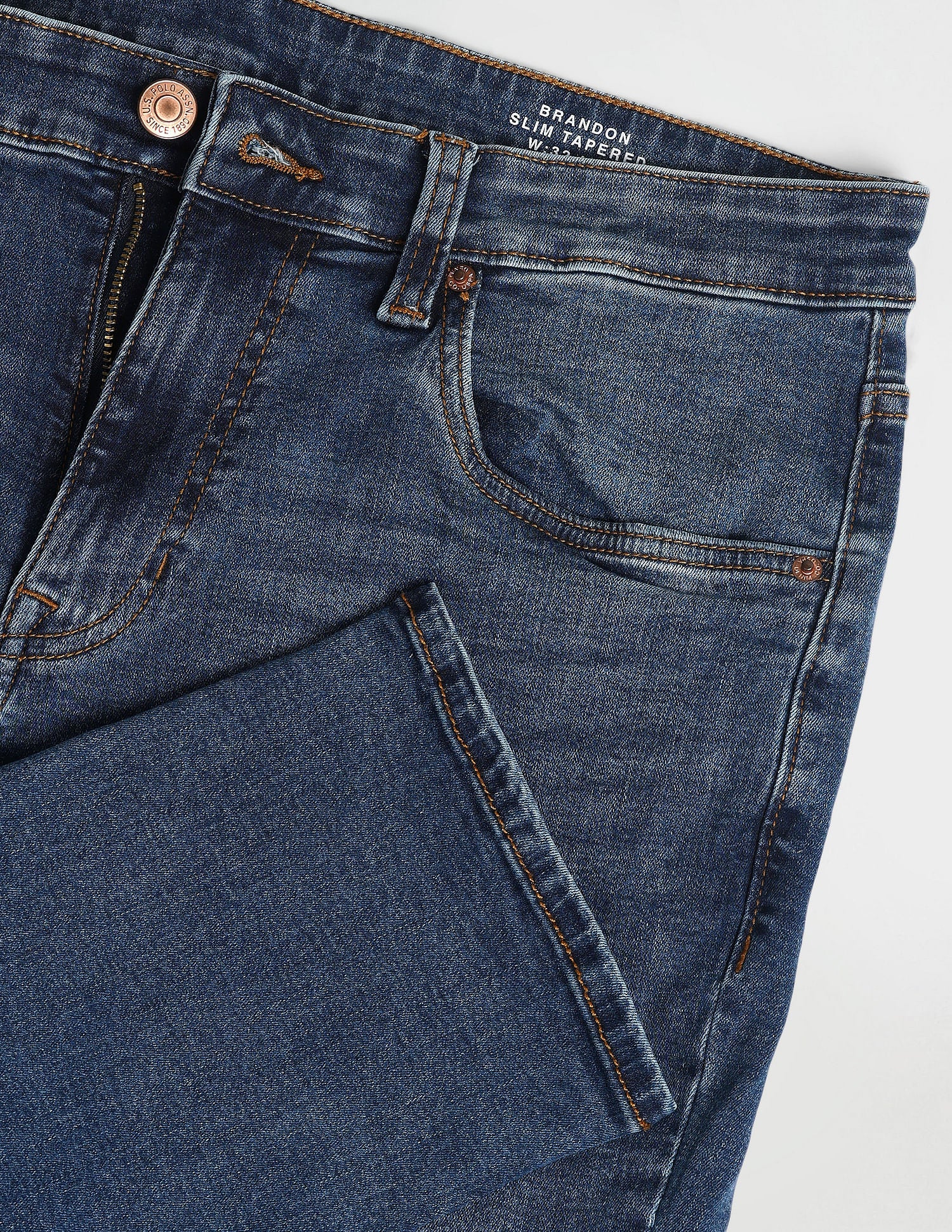 Brandon Slim Fit Blue Jeans - Image 2