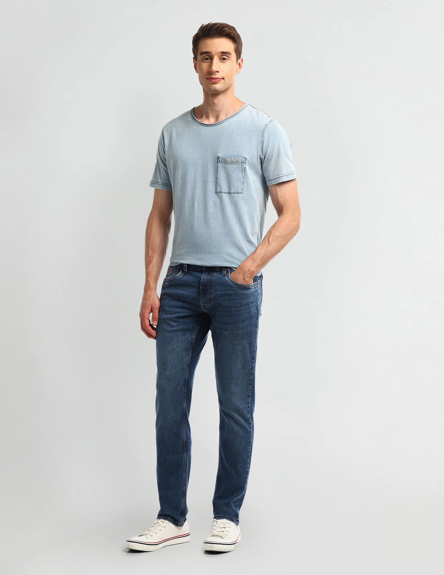Brandon Slim Fit Blue Jeans - Image 3