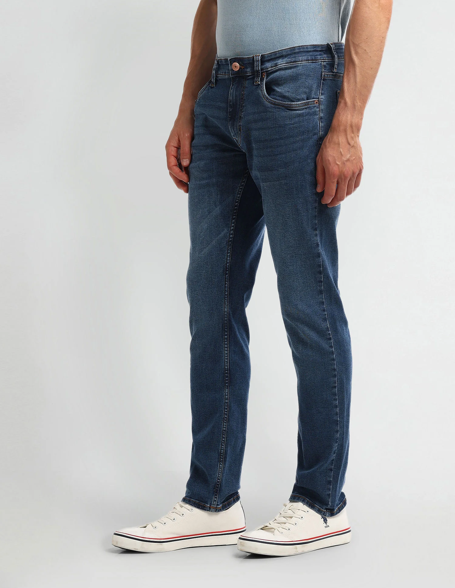 Brandon Slim Fit Blue Jeans - Image 4