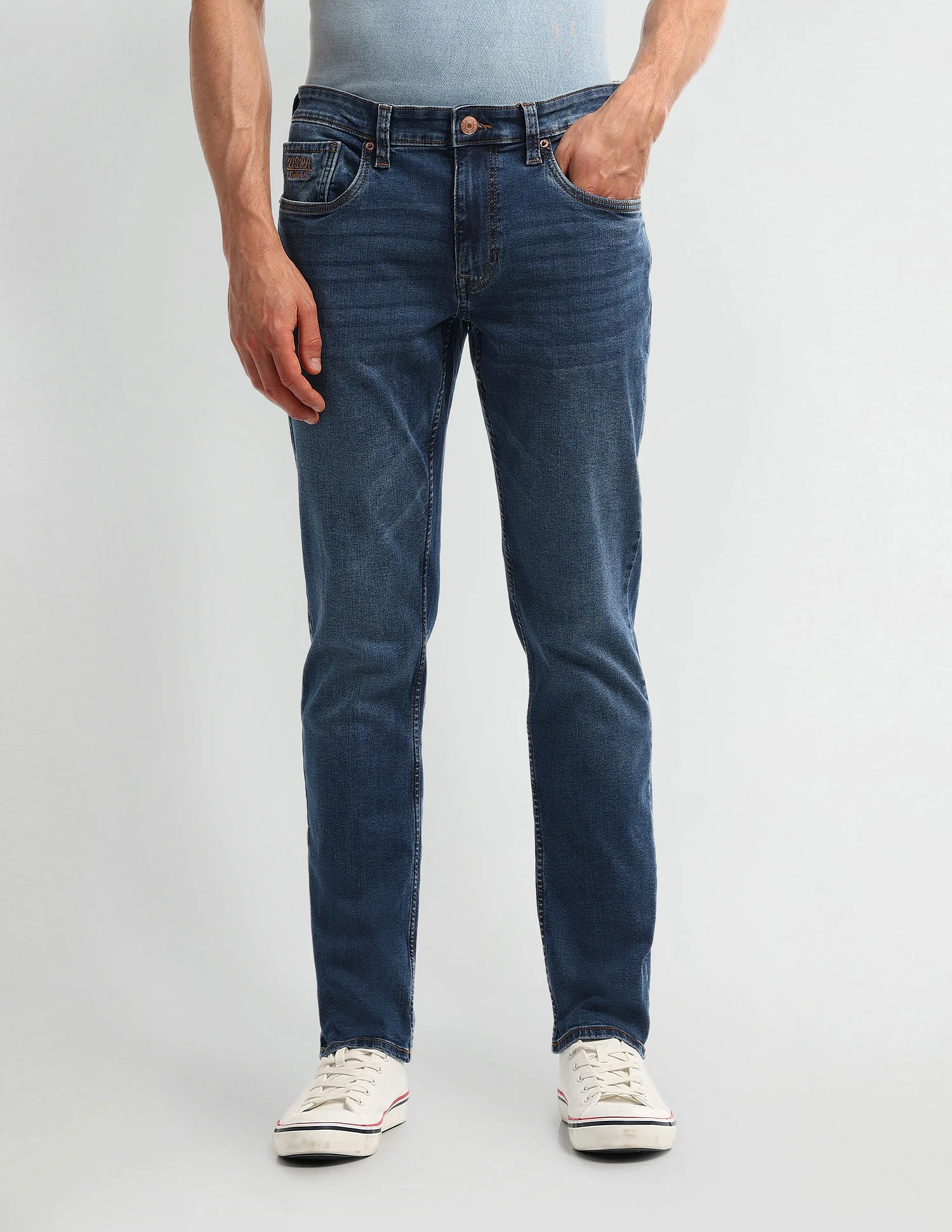 Brandon Slim Fit Blue Jeans - Image 6