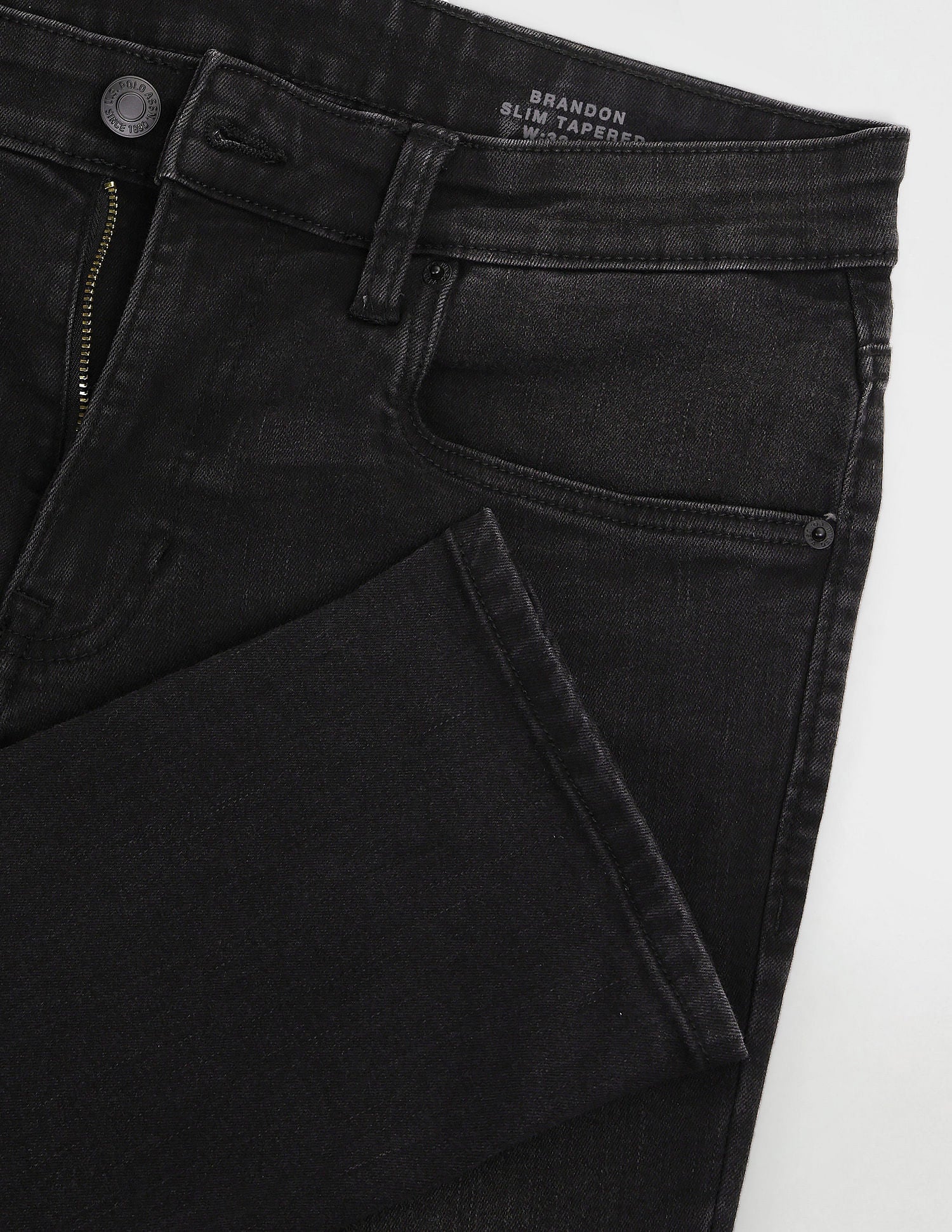 Brandon Slim Tapered Black Jeans - Image 2
