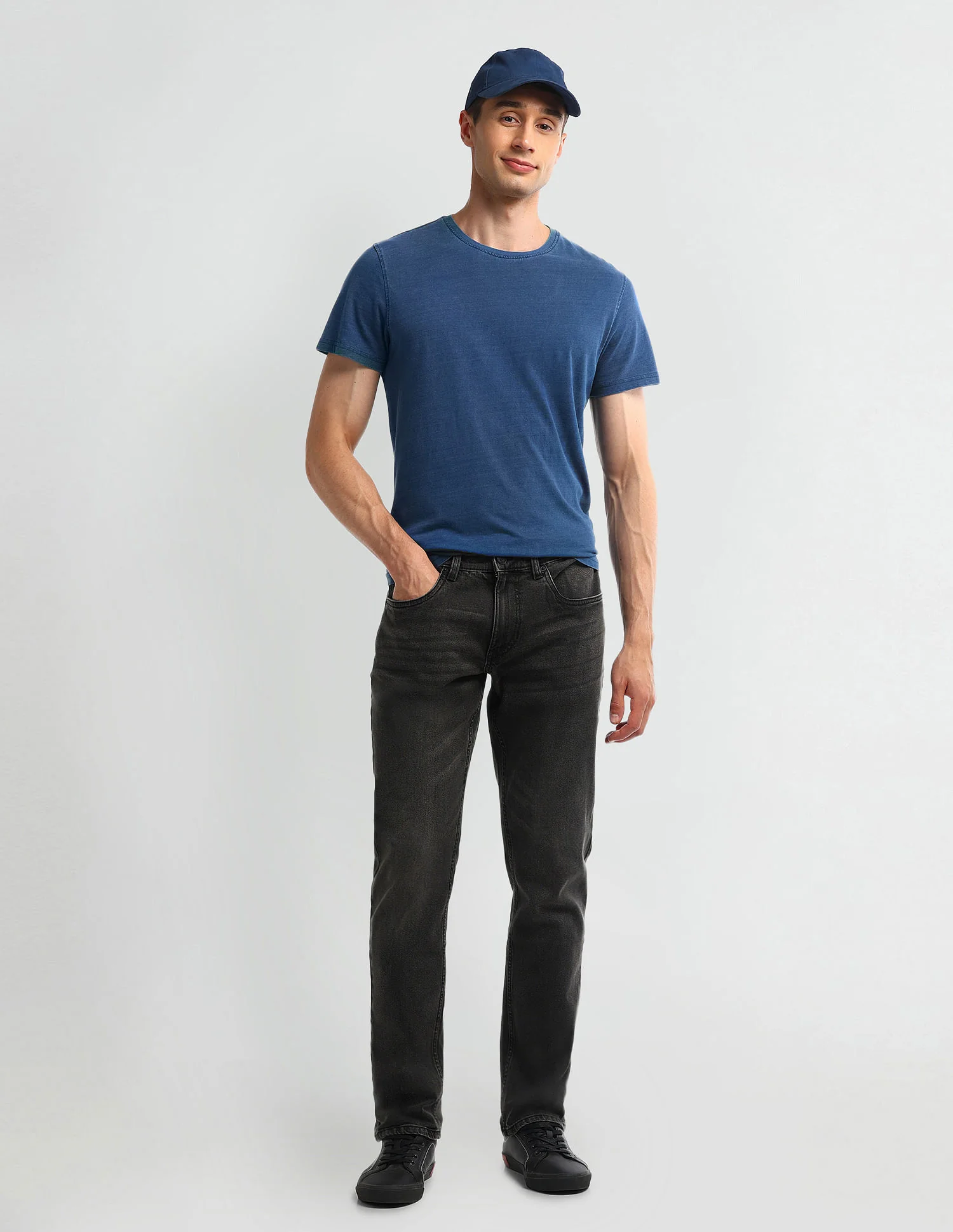 Brandon Slim Tapered Black Jeans - Image 3