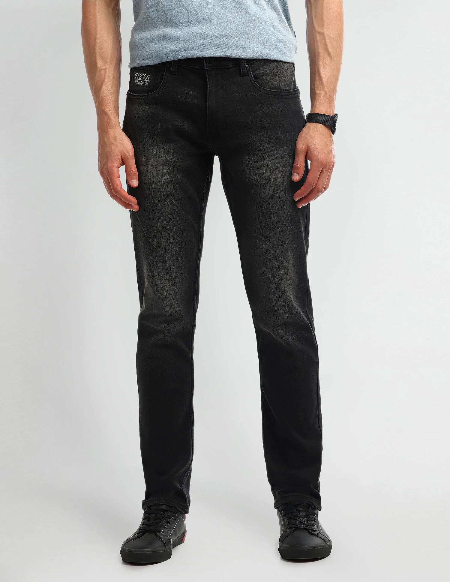 Brandon Slim Tapered Black Jeans