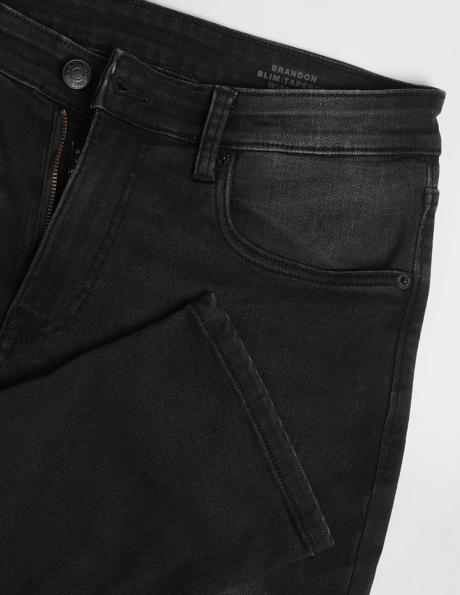 Brandon Slim Tapered Black Jeans - Image 2
