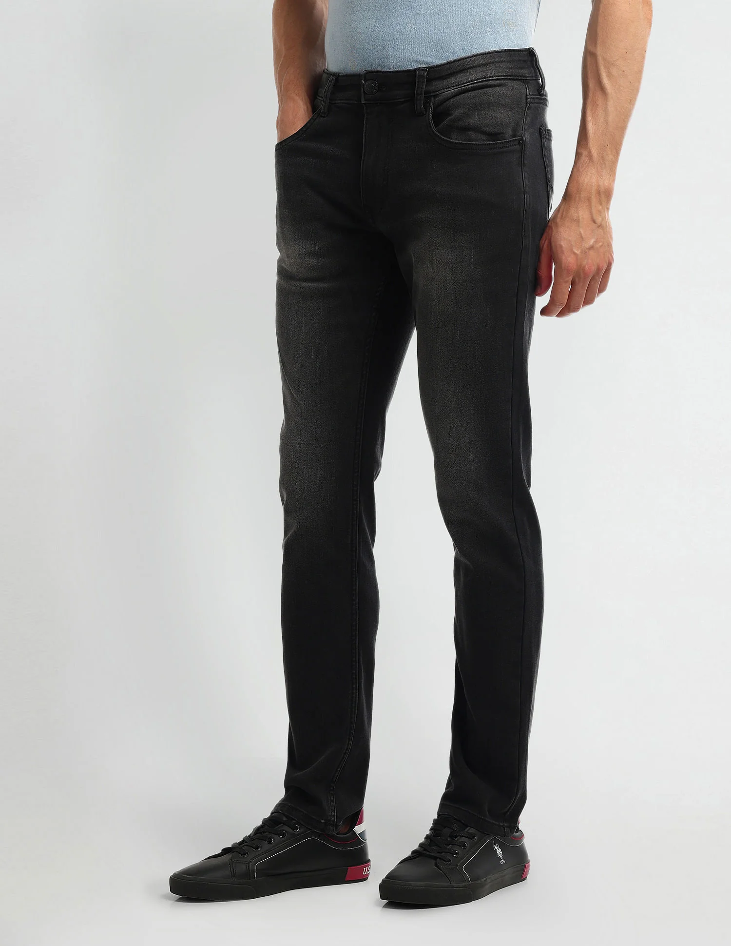Brandon Slim Tapered Black Jeans - Image 4