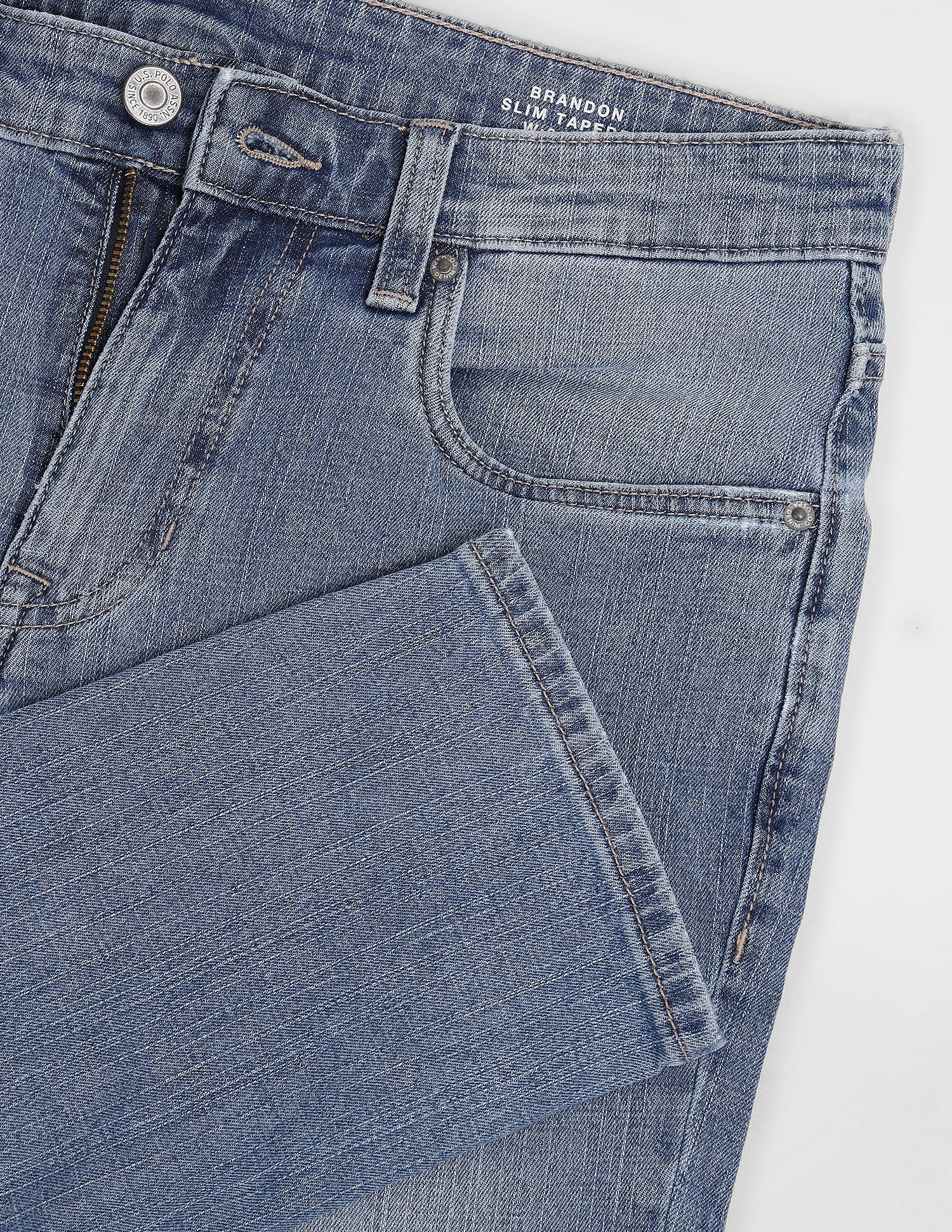 Brandon Slim Tapered Blue Jeans - Image 2