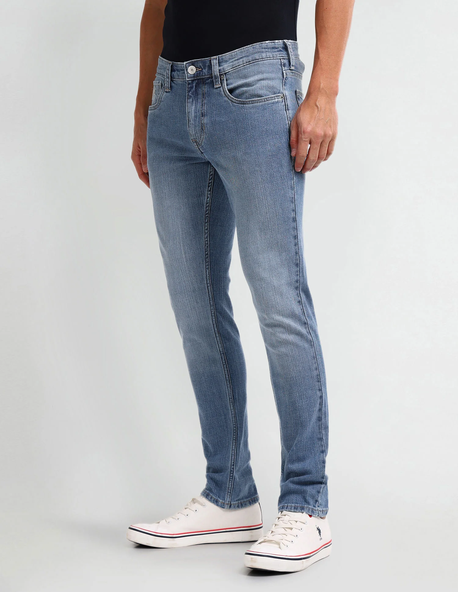 Brandon Slim Tapered Blue Jeans - Image 4