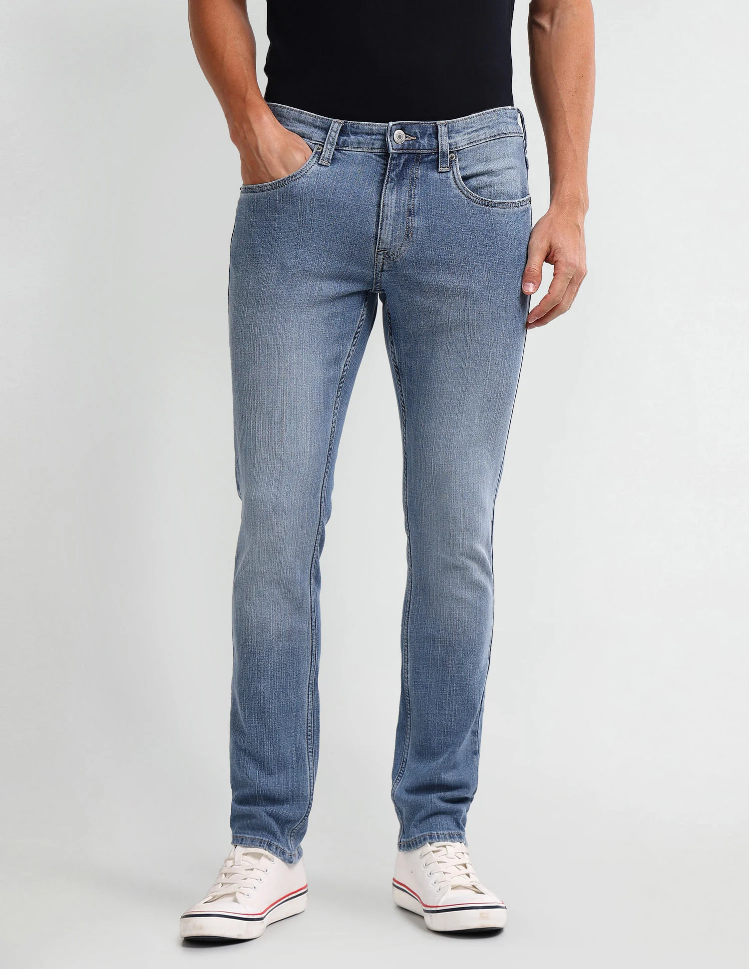 Brandon Slim Tapered Blue Jeans - Image 6