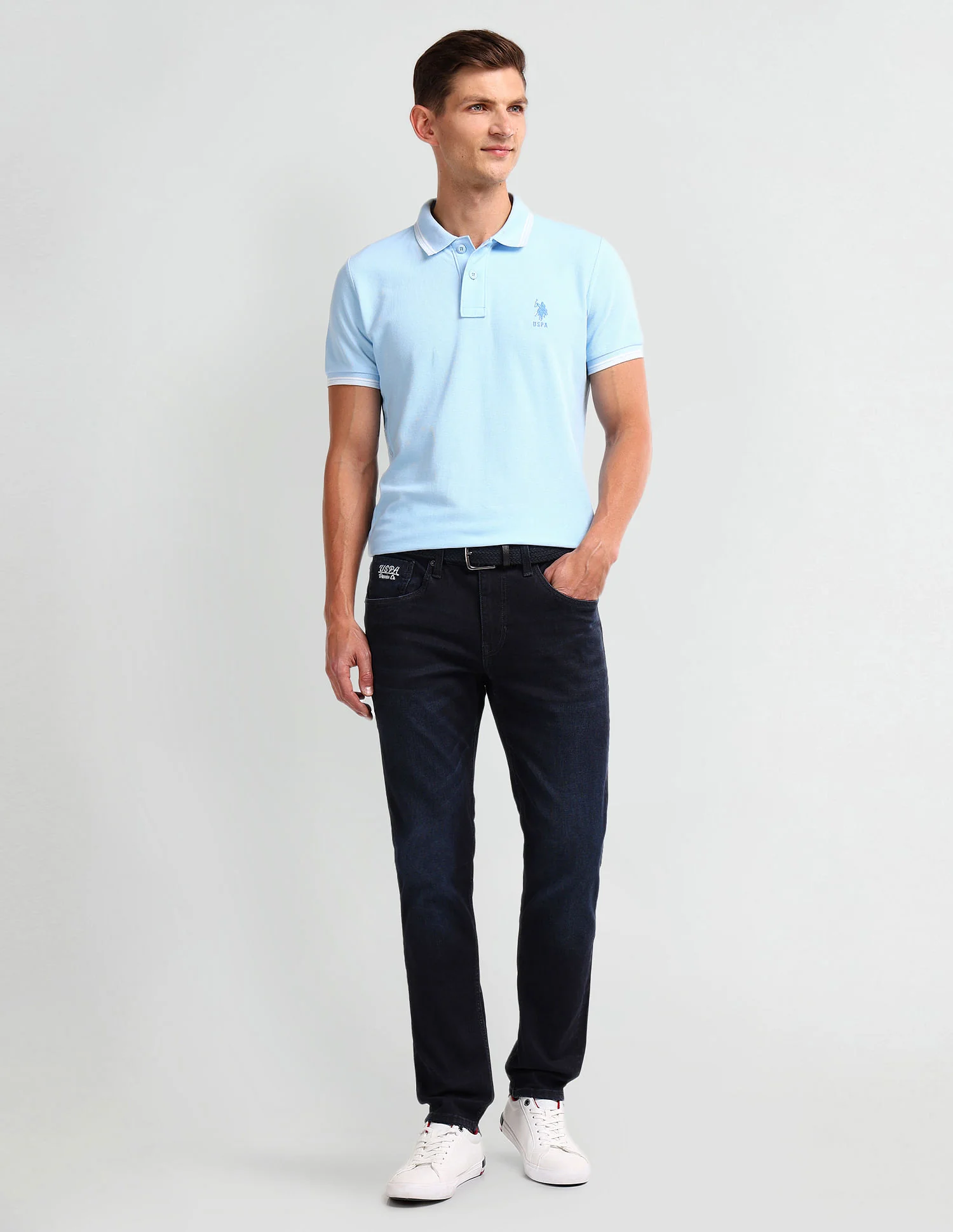 Brandon Slim Tapered Blue Jeans - Image 3