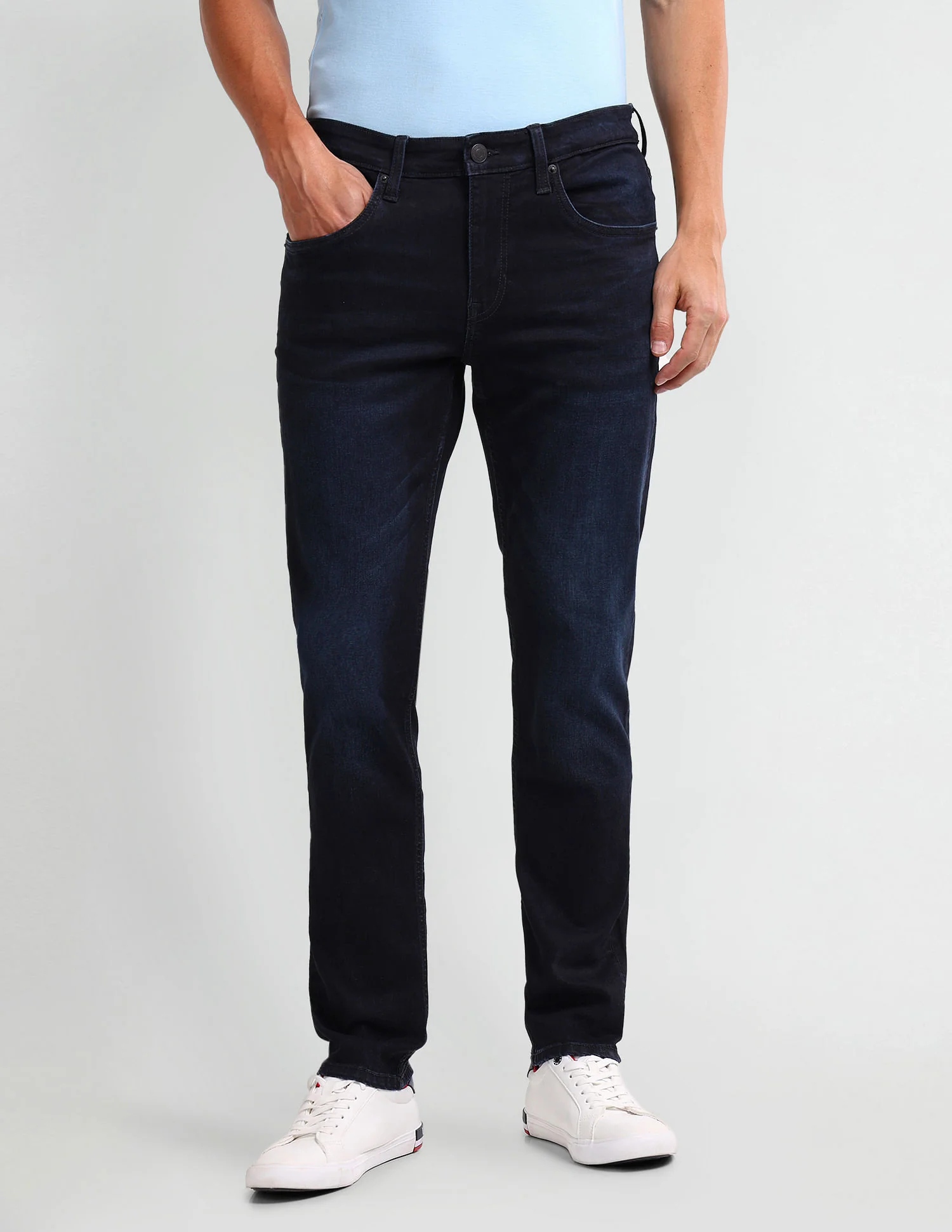 Brandon Slim Tapered Blue Jeans - Image 6