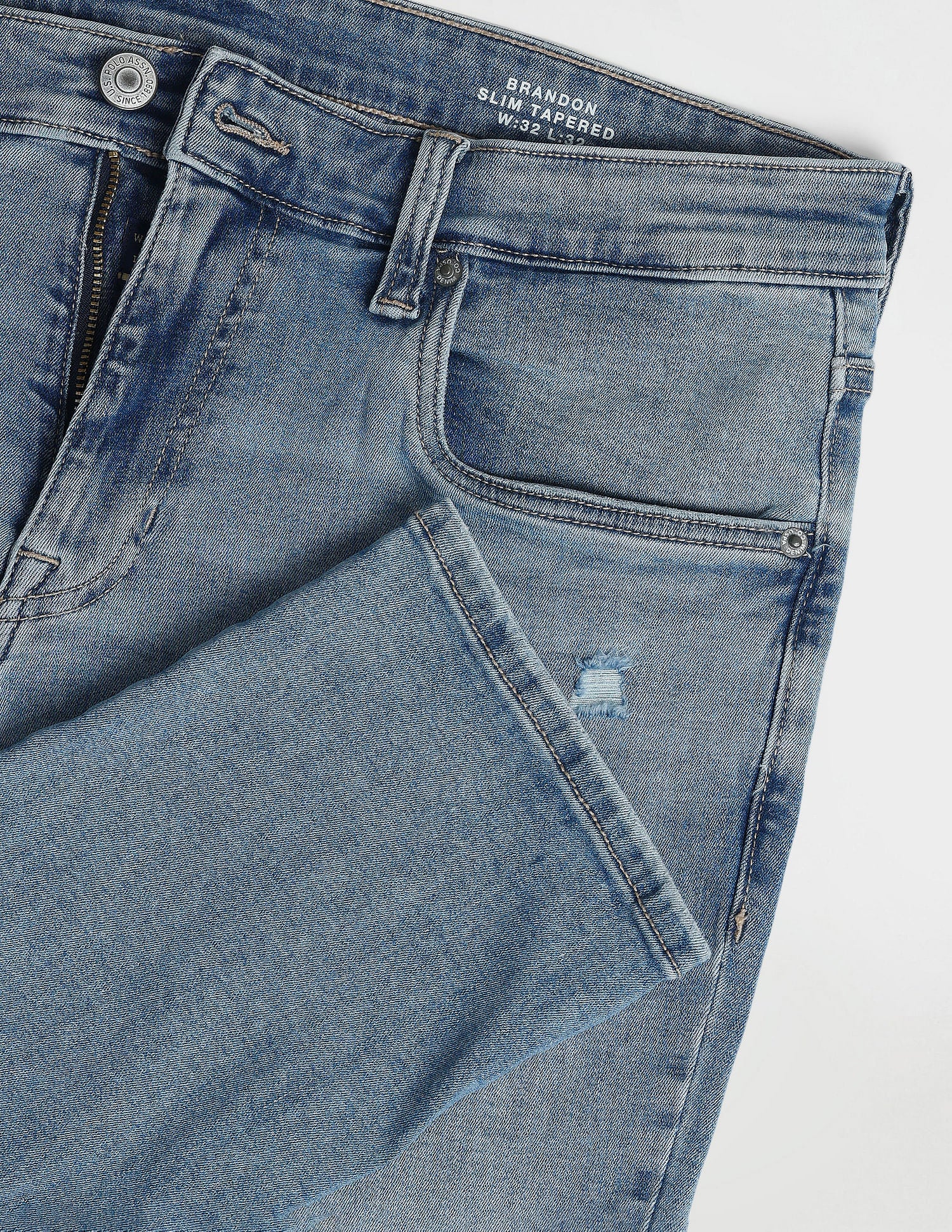 Brandon Slim Tapered Blue Jeans - Image 2