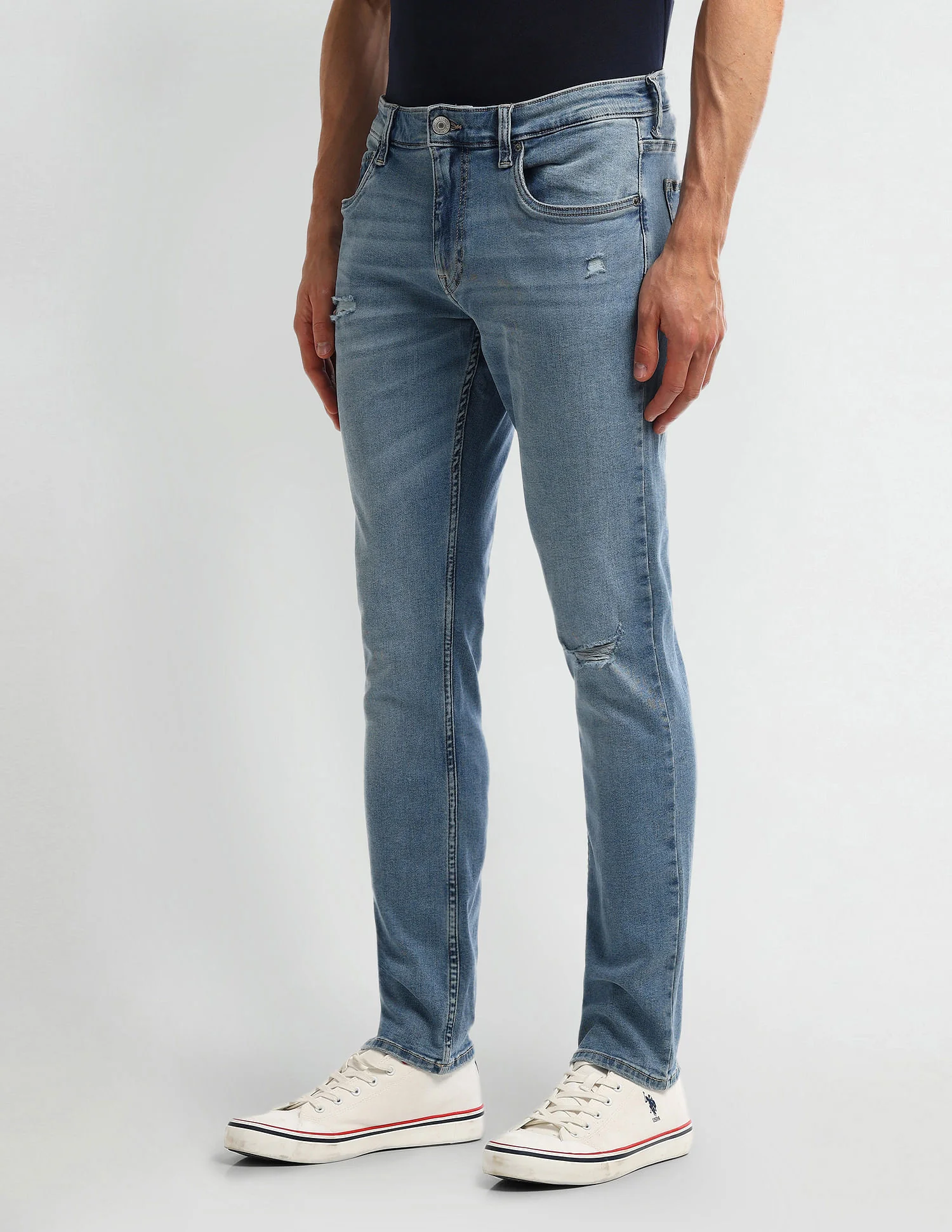 Brandon Slim Tapered Blue Jeans - Image 4