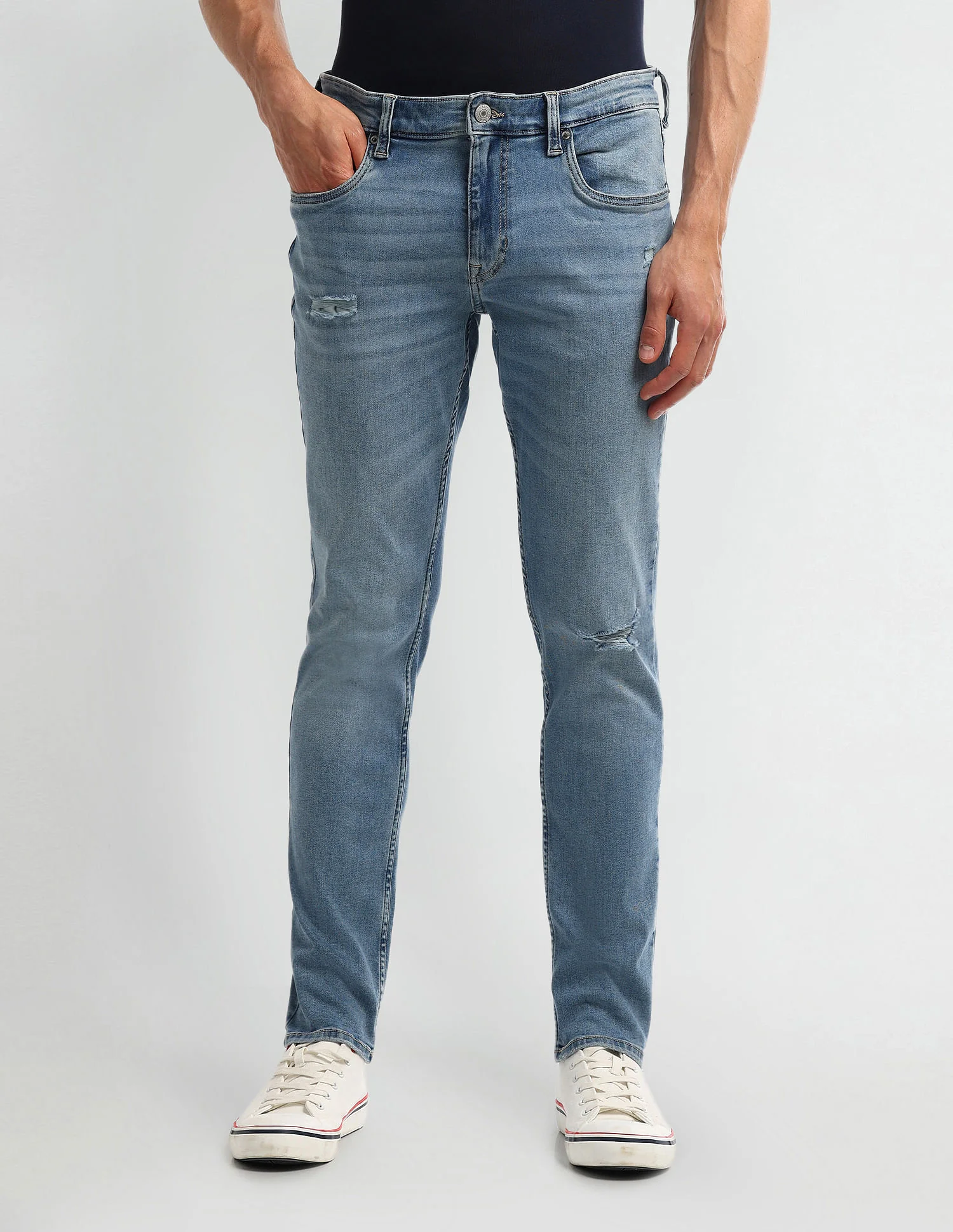 Brandon Slim Tapered Blue Jeans - Image 6