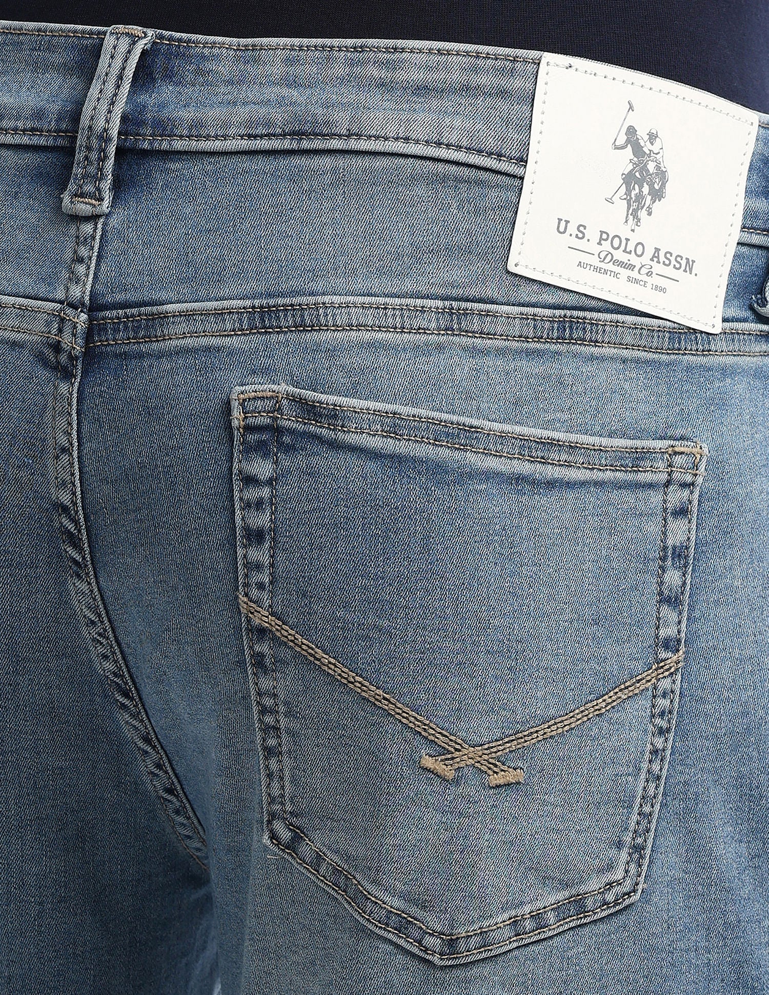 Brandon Slim Tapered Blue Jeans - Image 7