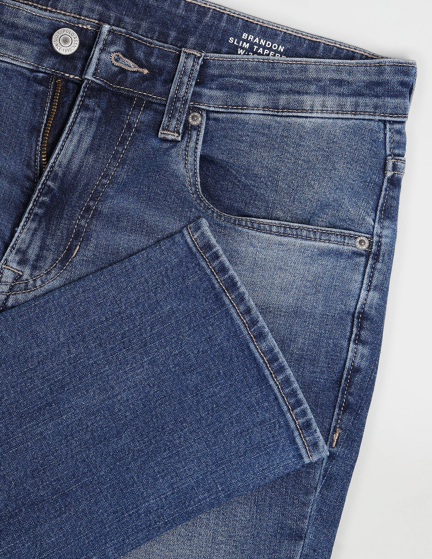 Brandon Slim Tapered Blue Jeans - Image 2