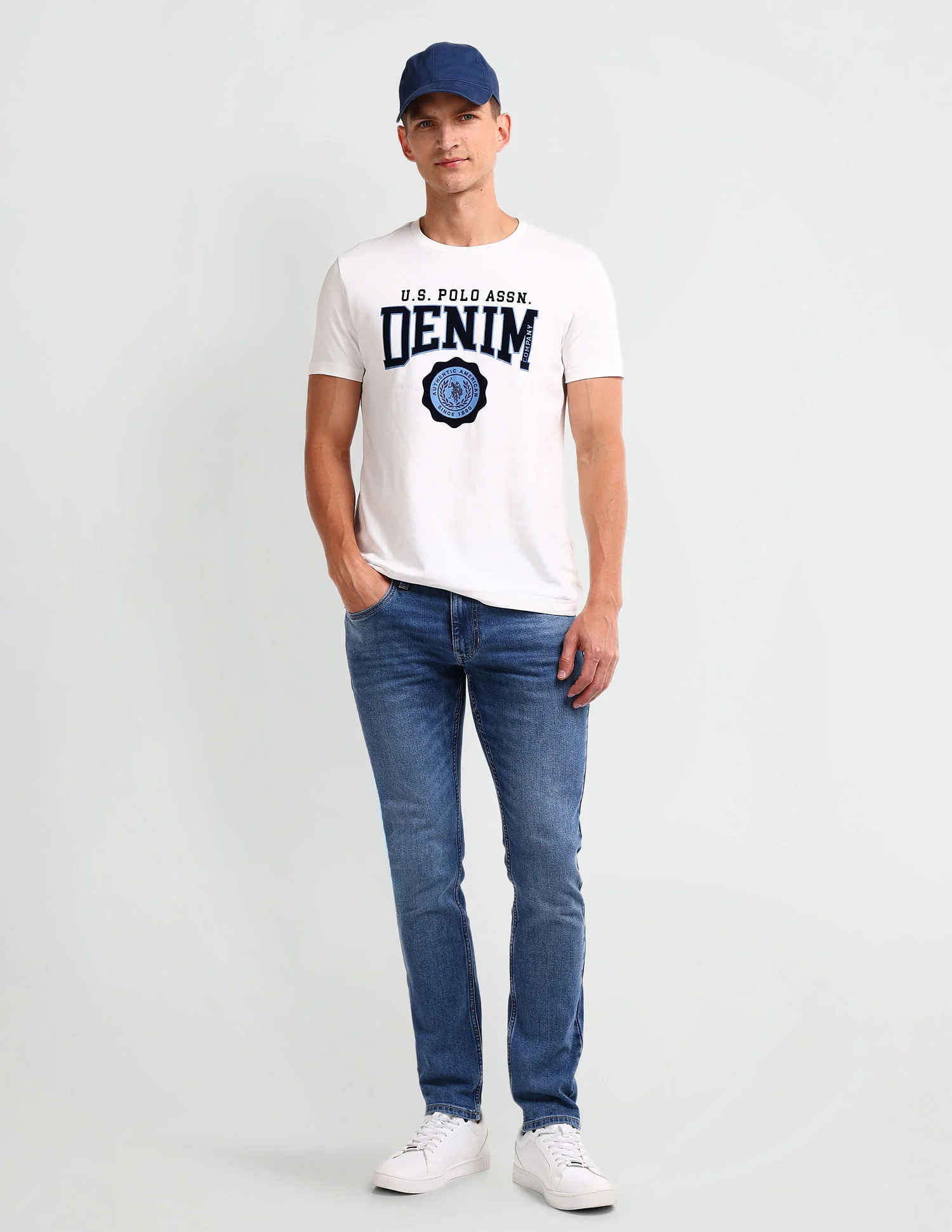Brandon Slim Tapered Blue Jeans - Image 3