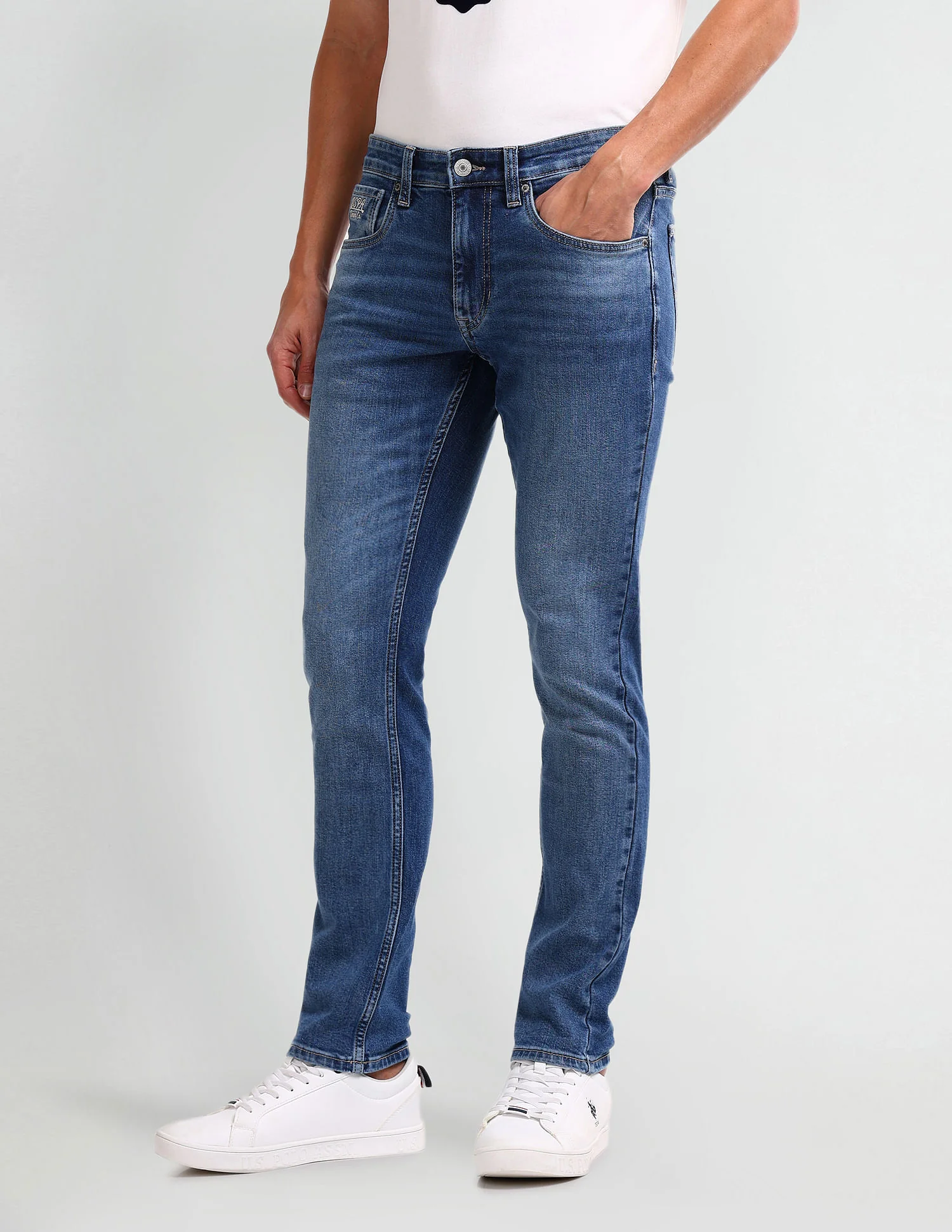 Brandon Slim Tapered Blue Jeans - Image 4