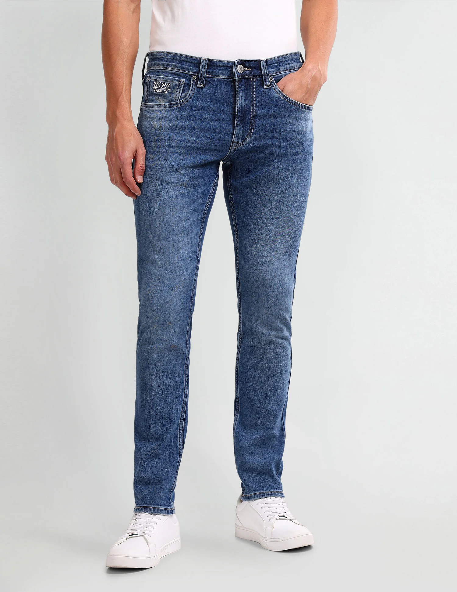 Brandon Slim Tapered Blue Jeans - Image 6