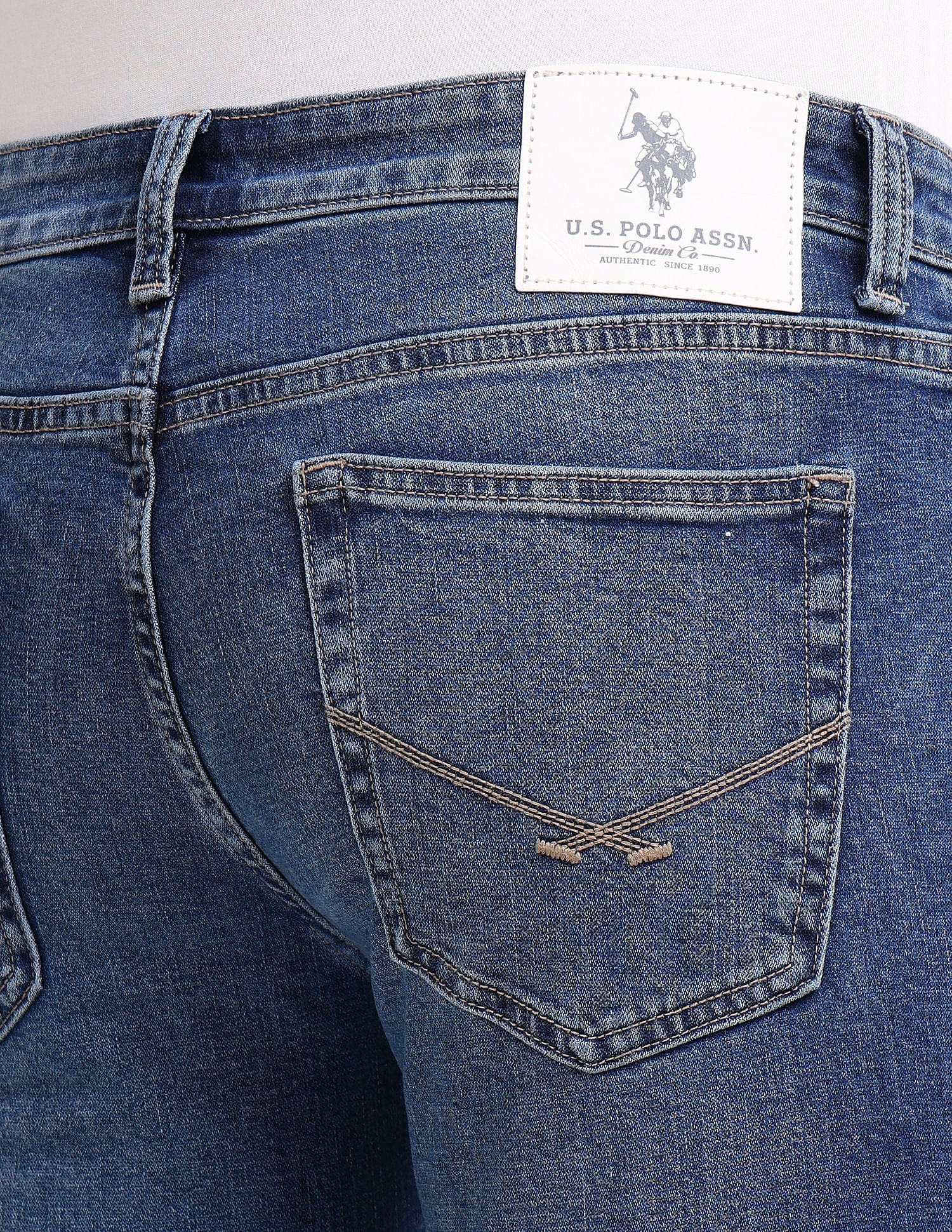 Brandon Slim Tapered Blue Jeans - Image 7