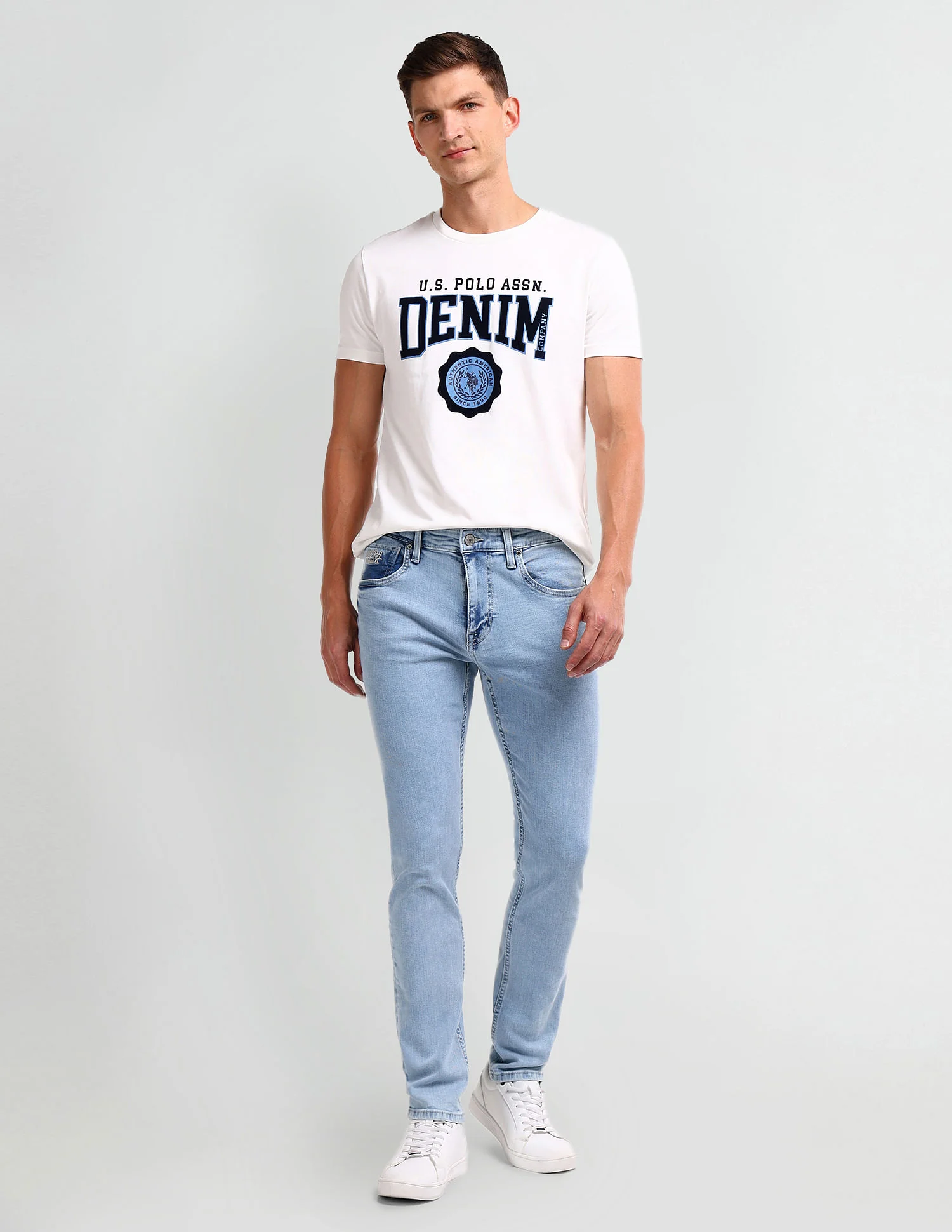Brandon Slim Tapered Blue Jeans - Image 3
