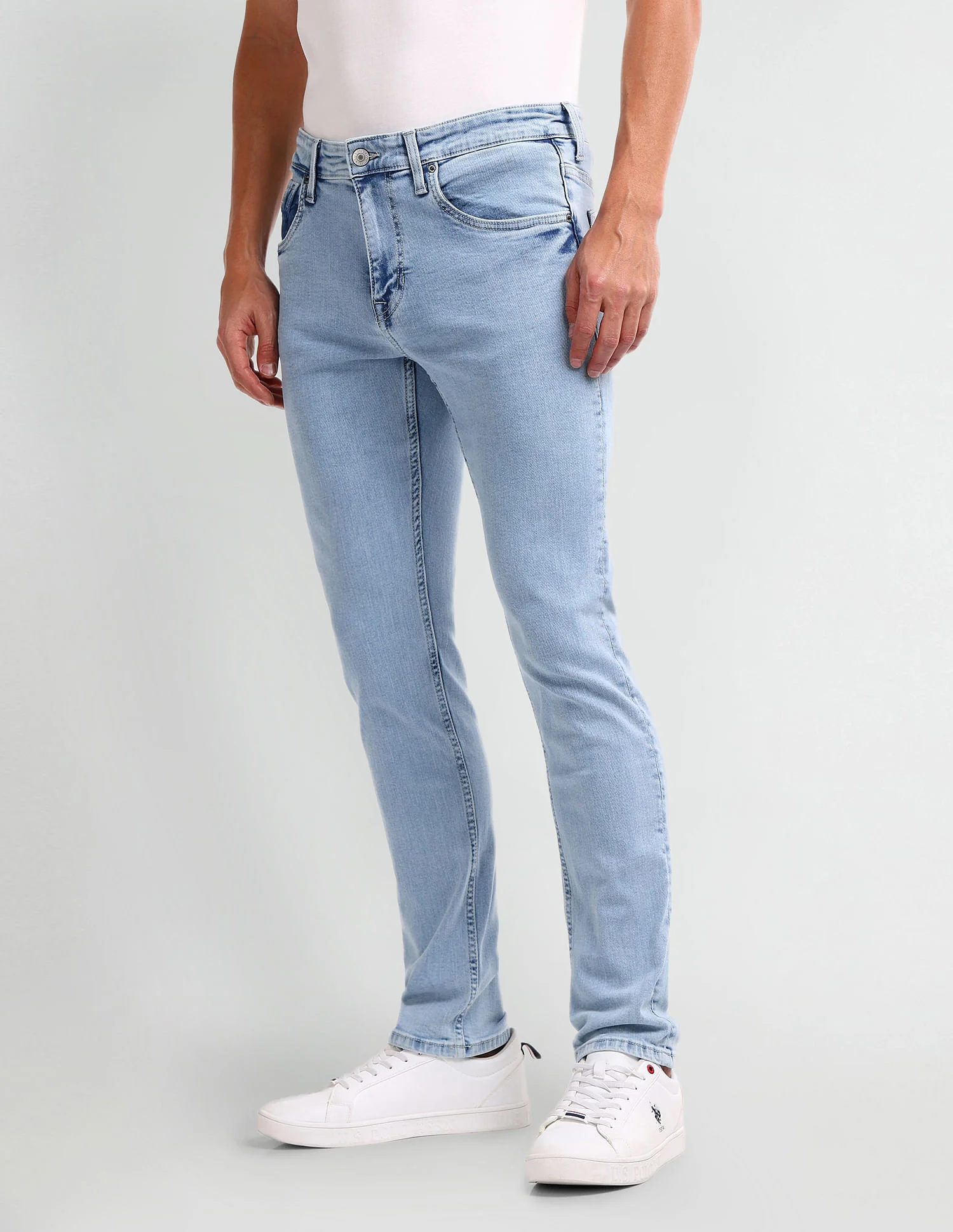 Brandon Slim Tapered Blue Jeans - Image 4