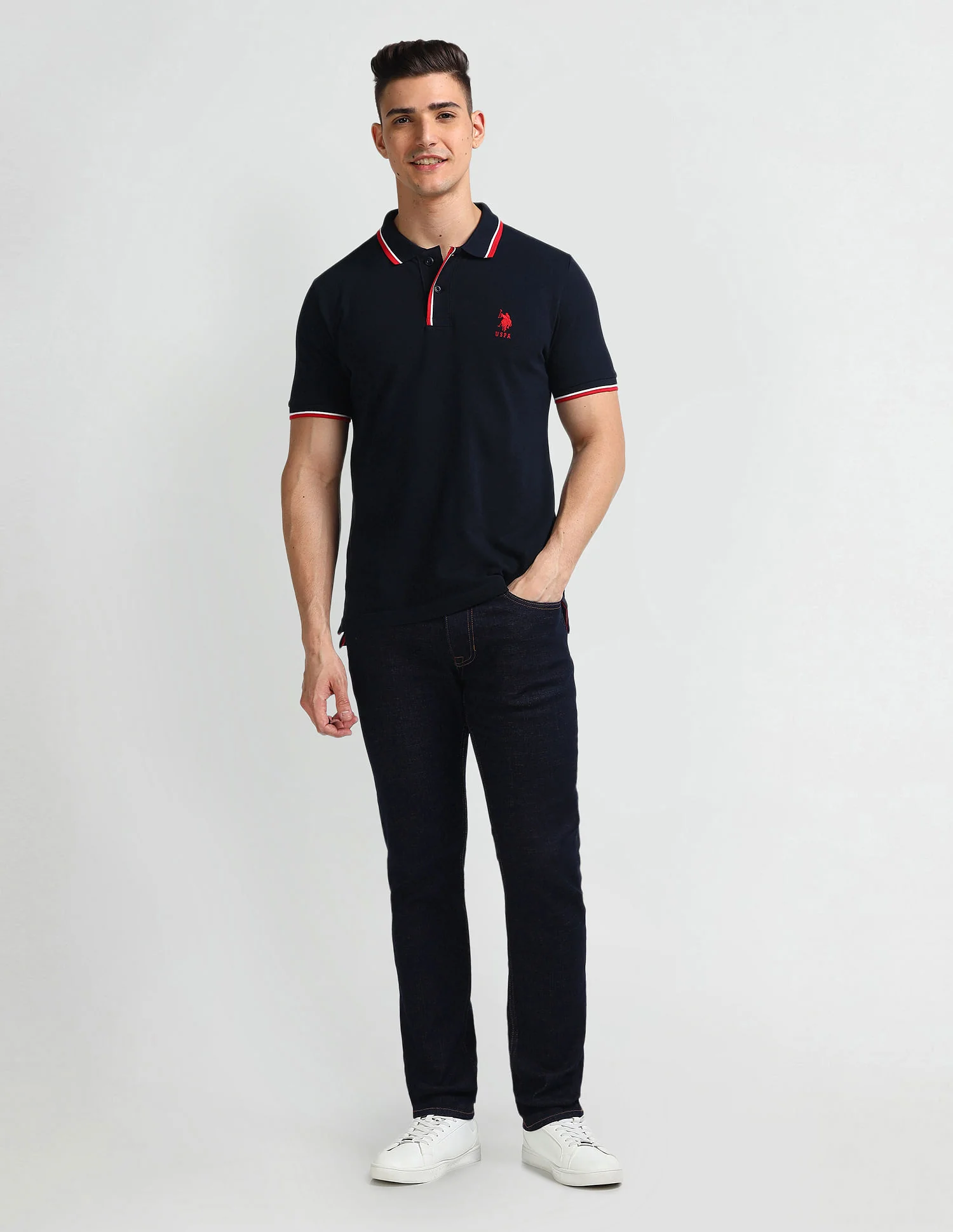 Brandon Slim Tapered Blue Jeans - Image 3