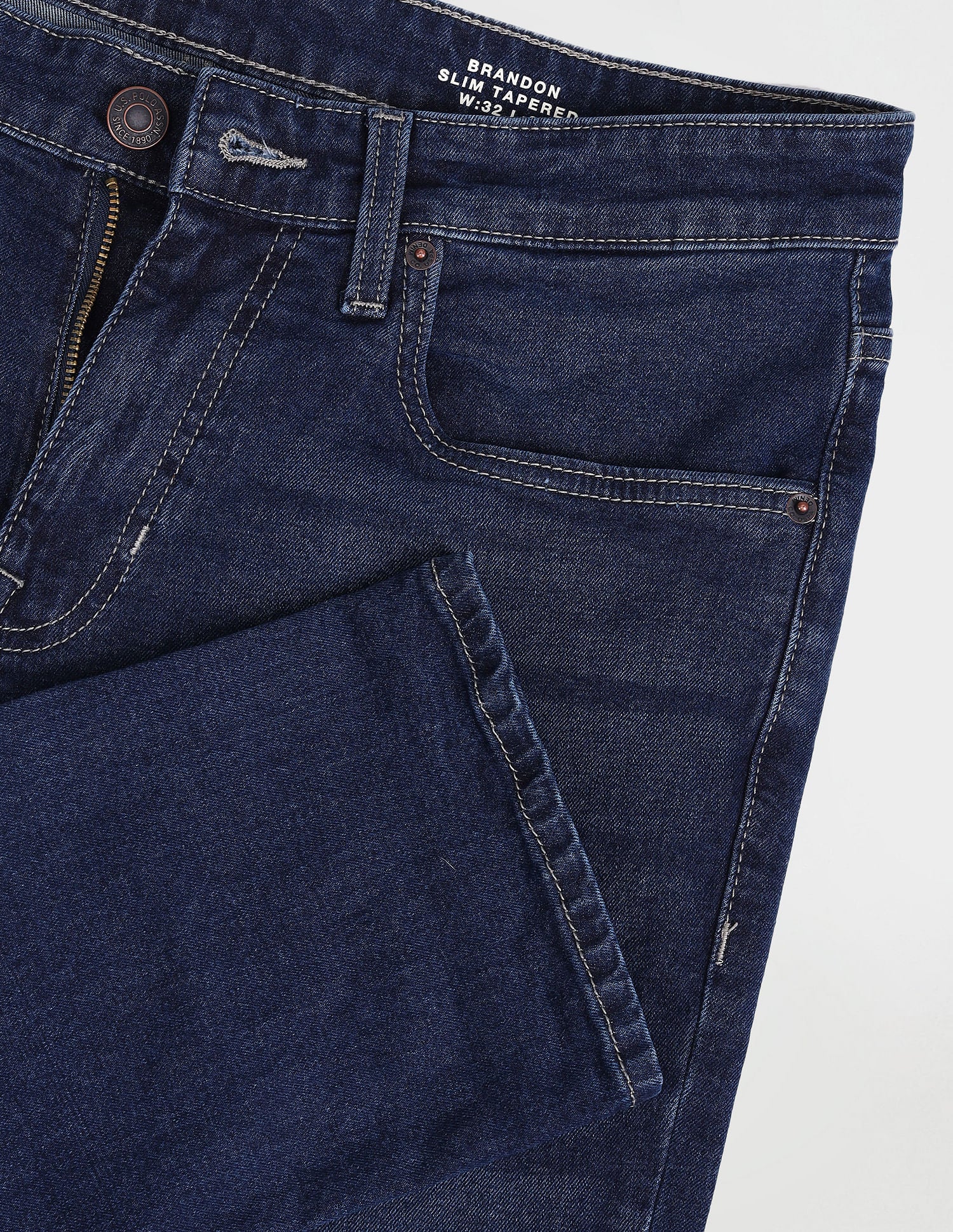 Brandon Slim Tapered Blue Jeans - Image 2