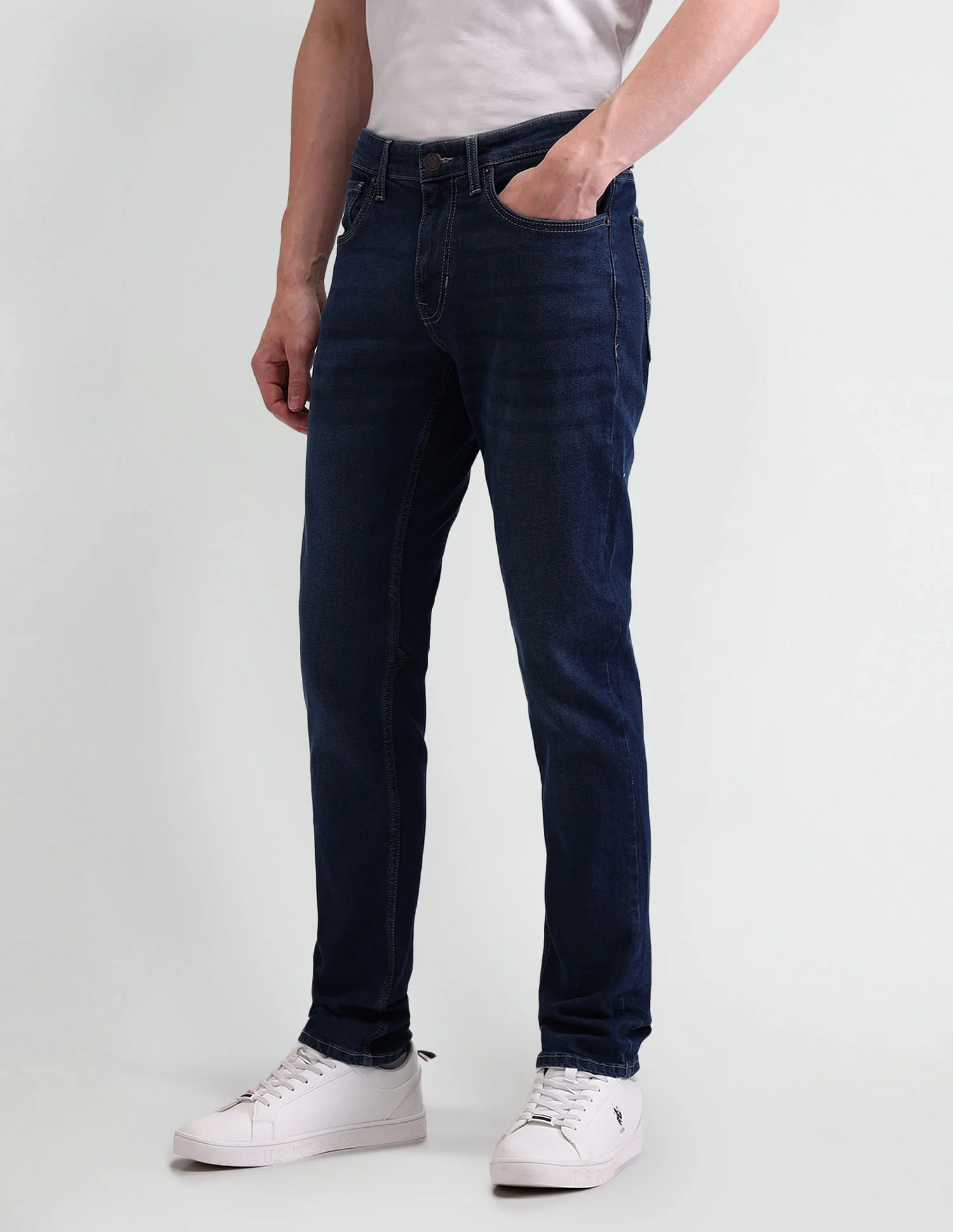 Brandon Slim Tapered Blue Jeans - Image 4