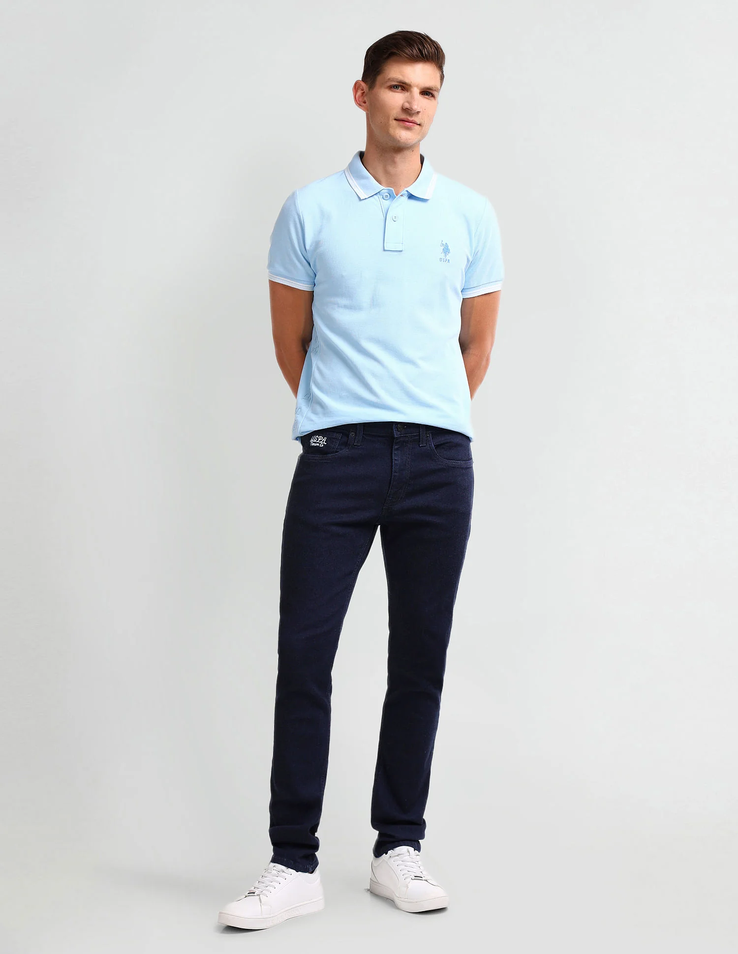 Brandon Slim Tapered Blue Jeans - Image 3