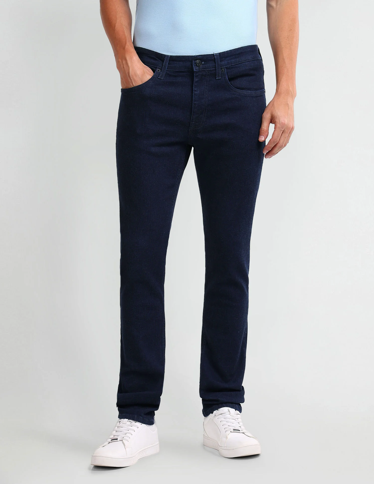 Brandon Slim Tapered Blue Jeans - Image 6
