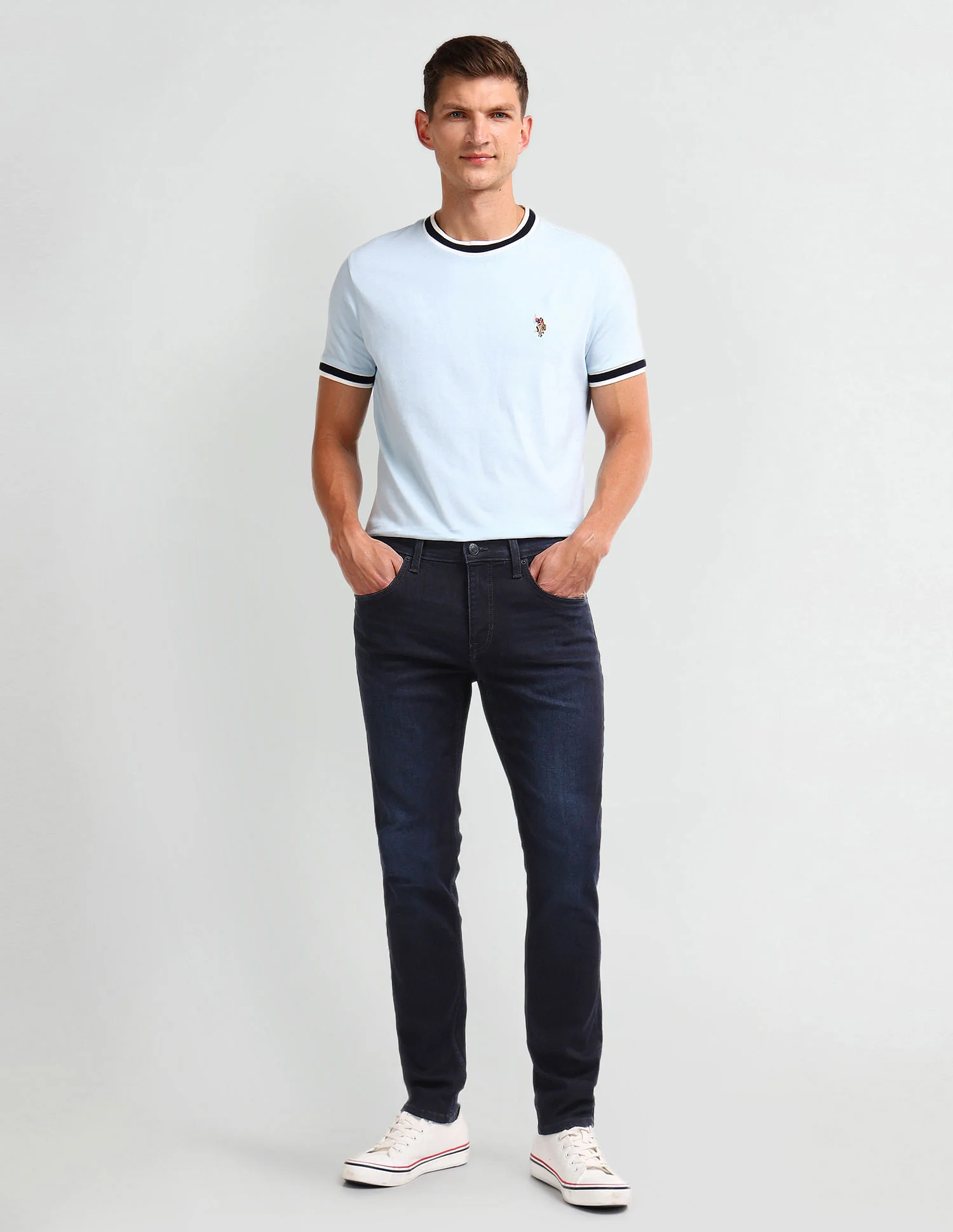 Brandon Slim Tapered Blue Jeans - Image 3