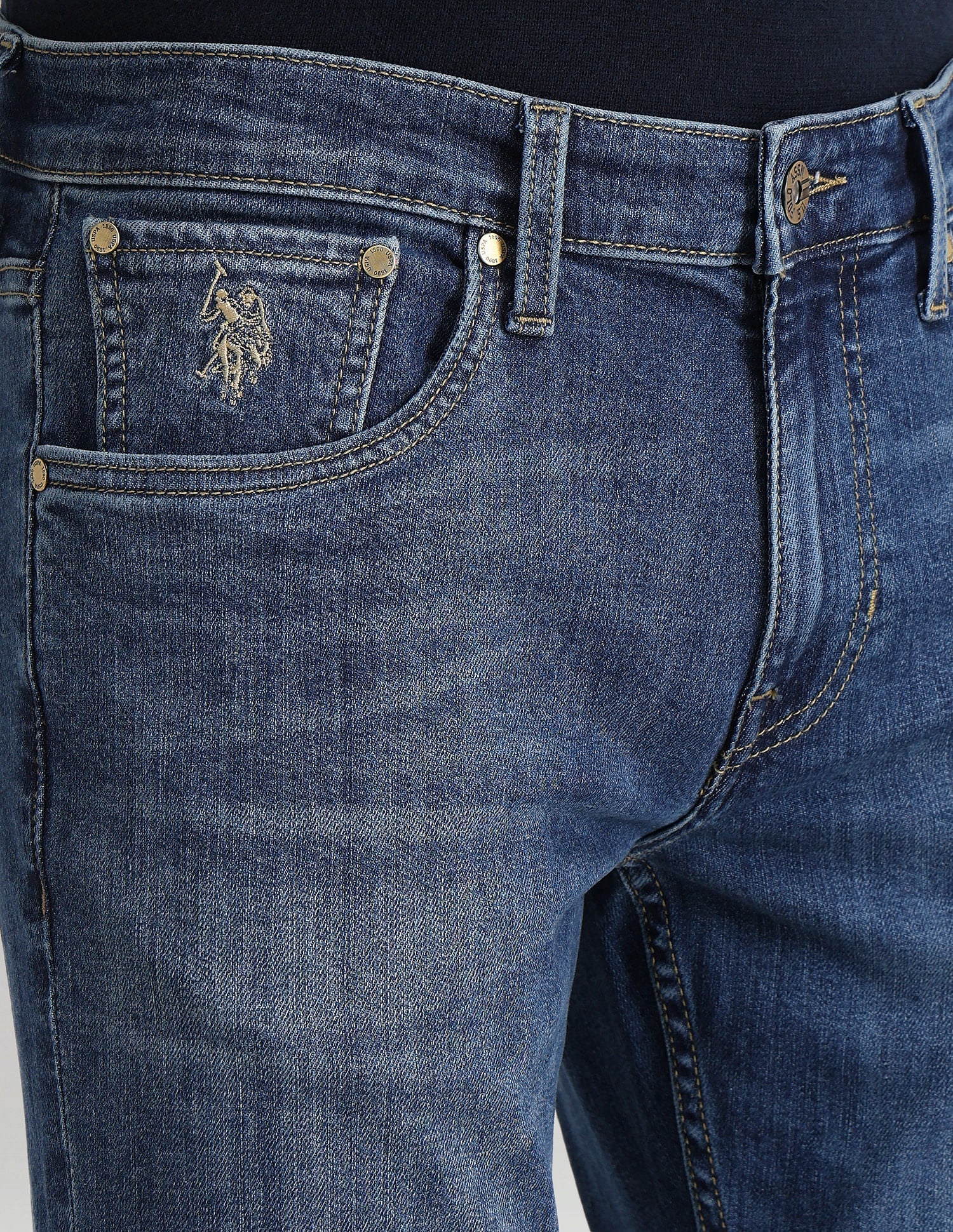 Brandon Slim Tapered Blue Jeans - Image 7