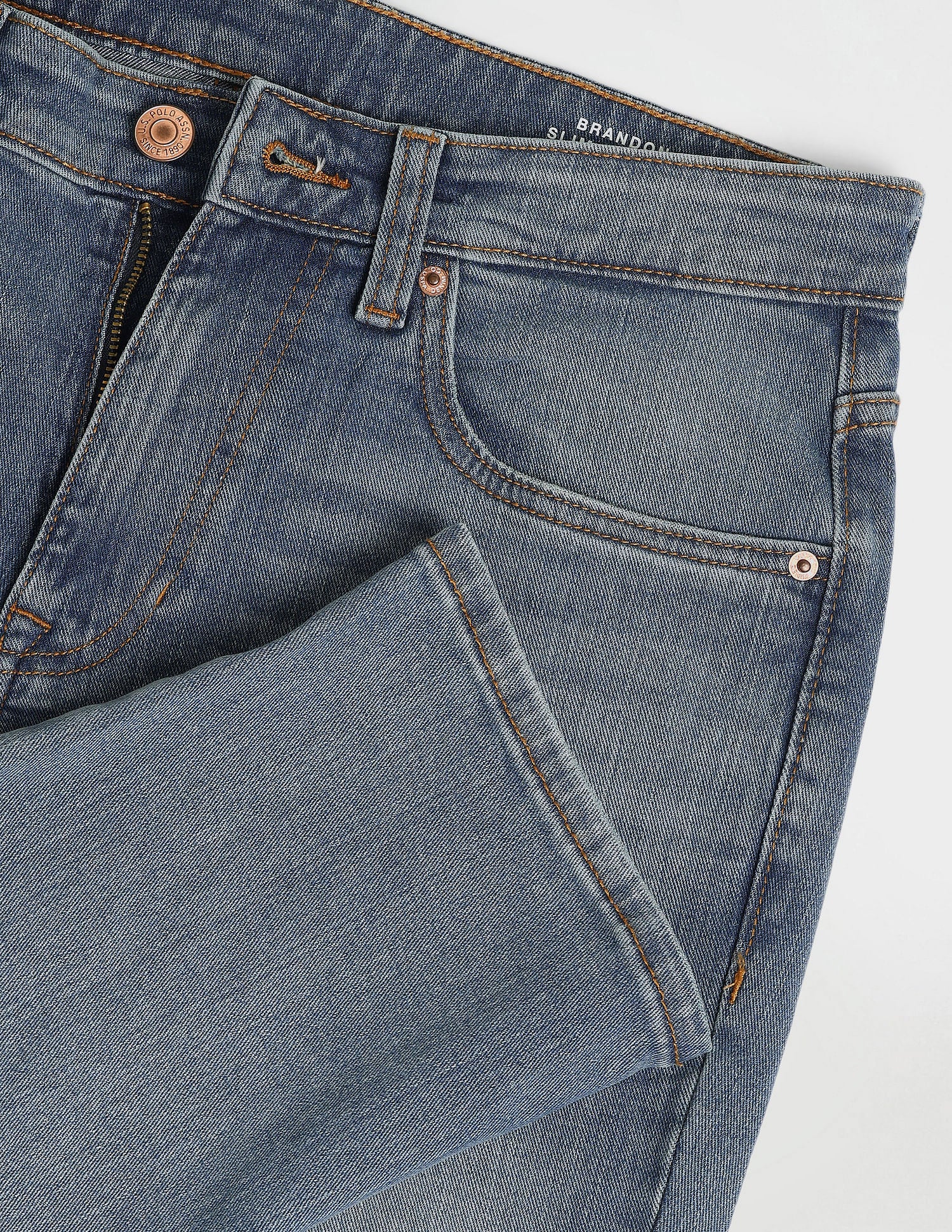 Brandon Slim Tapered Blue Jeans - Image 2