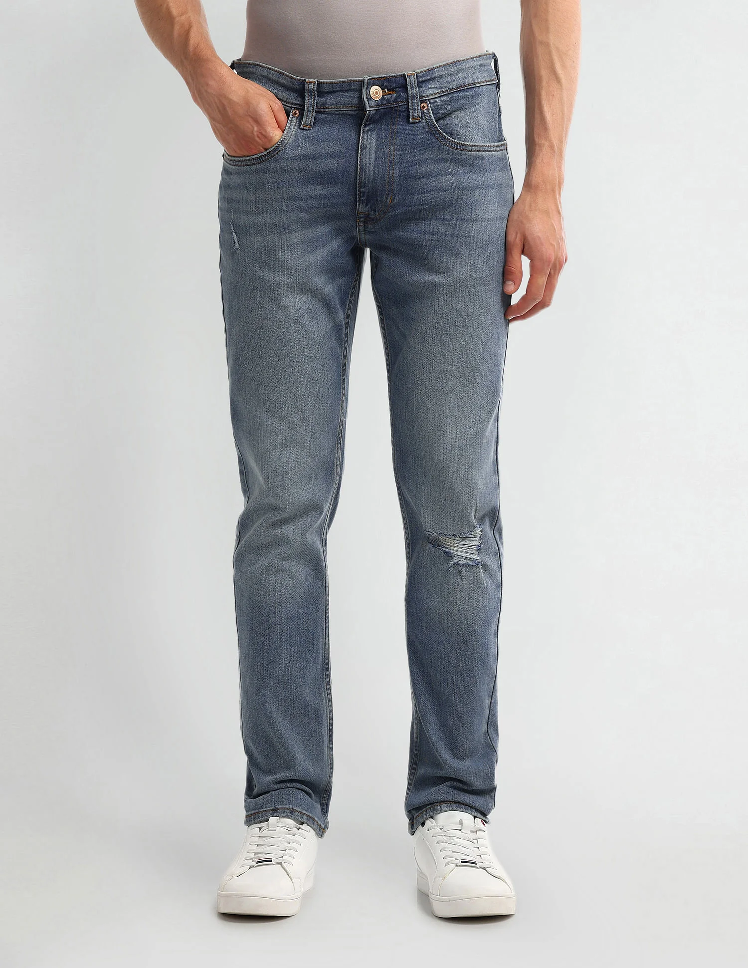 Brandon Slim Tapered Blue Jeans - Image 6