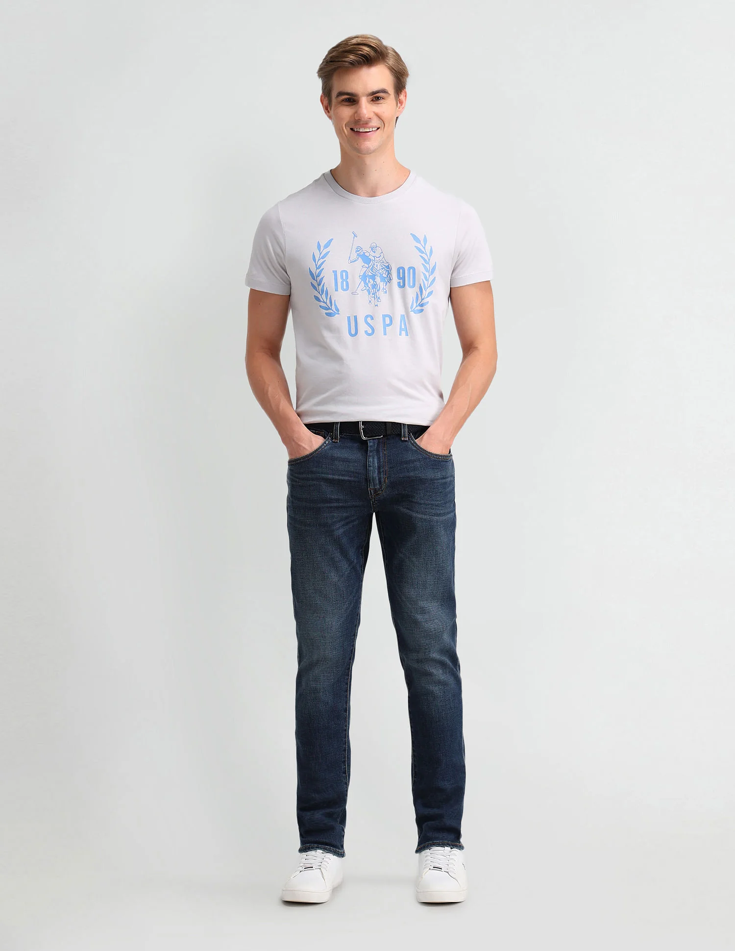 Brandon Slim Tapered Blue Jeans - Image 3