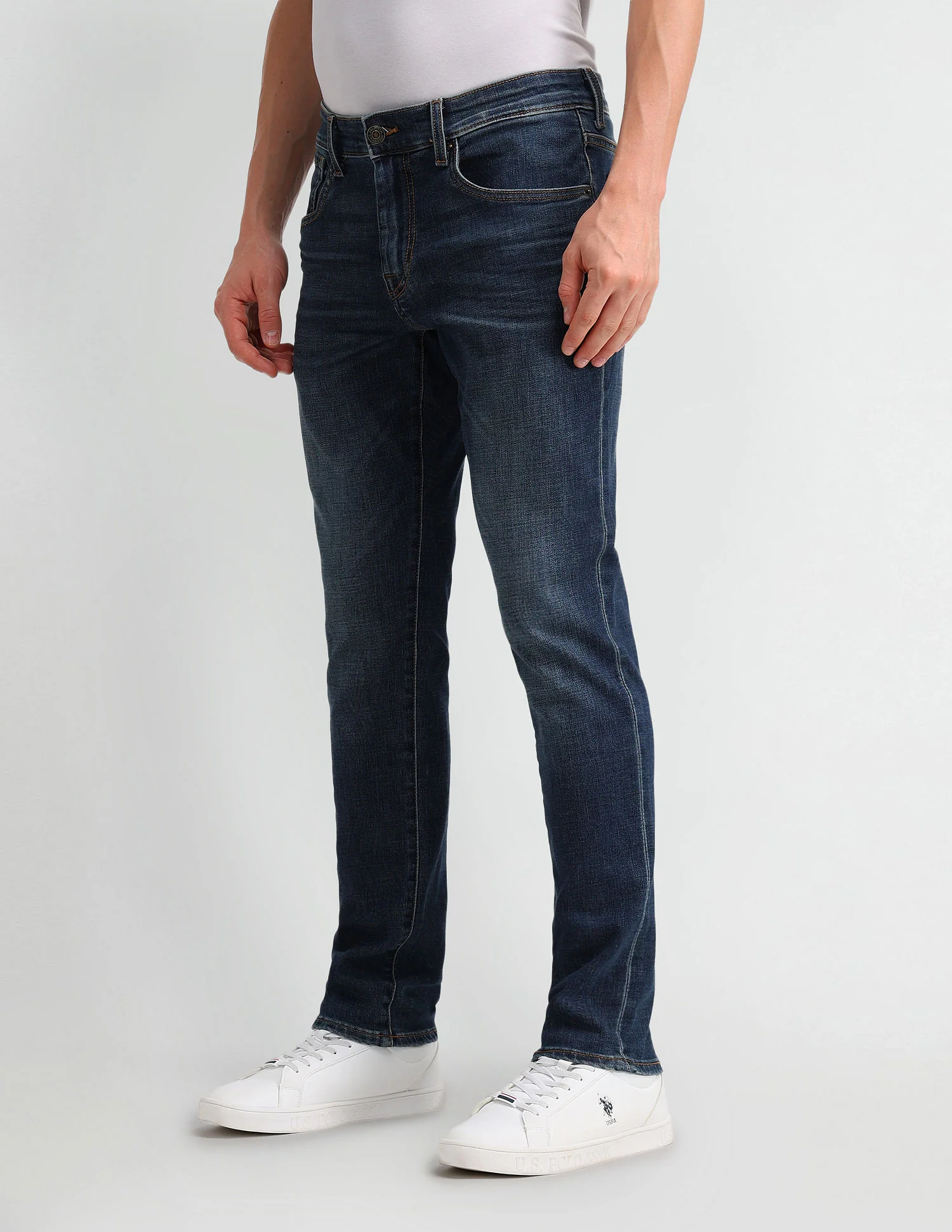 Brandon Slim Tapered Blue Jeans - Image 4