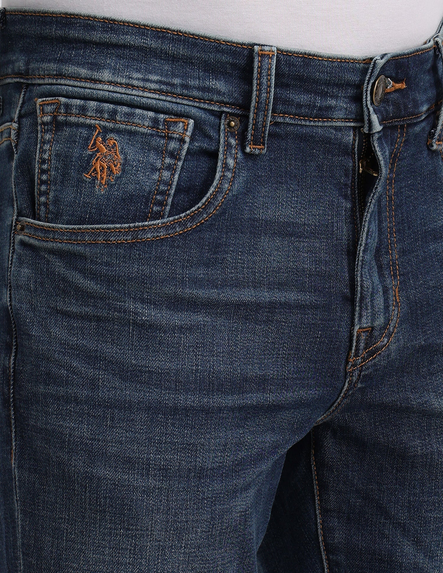 Brandon Slim Tapered Blue Jeans - Image 7