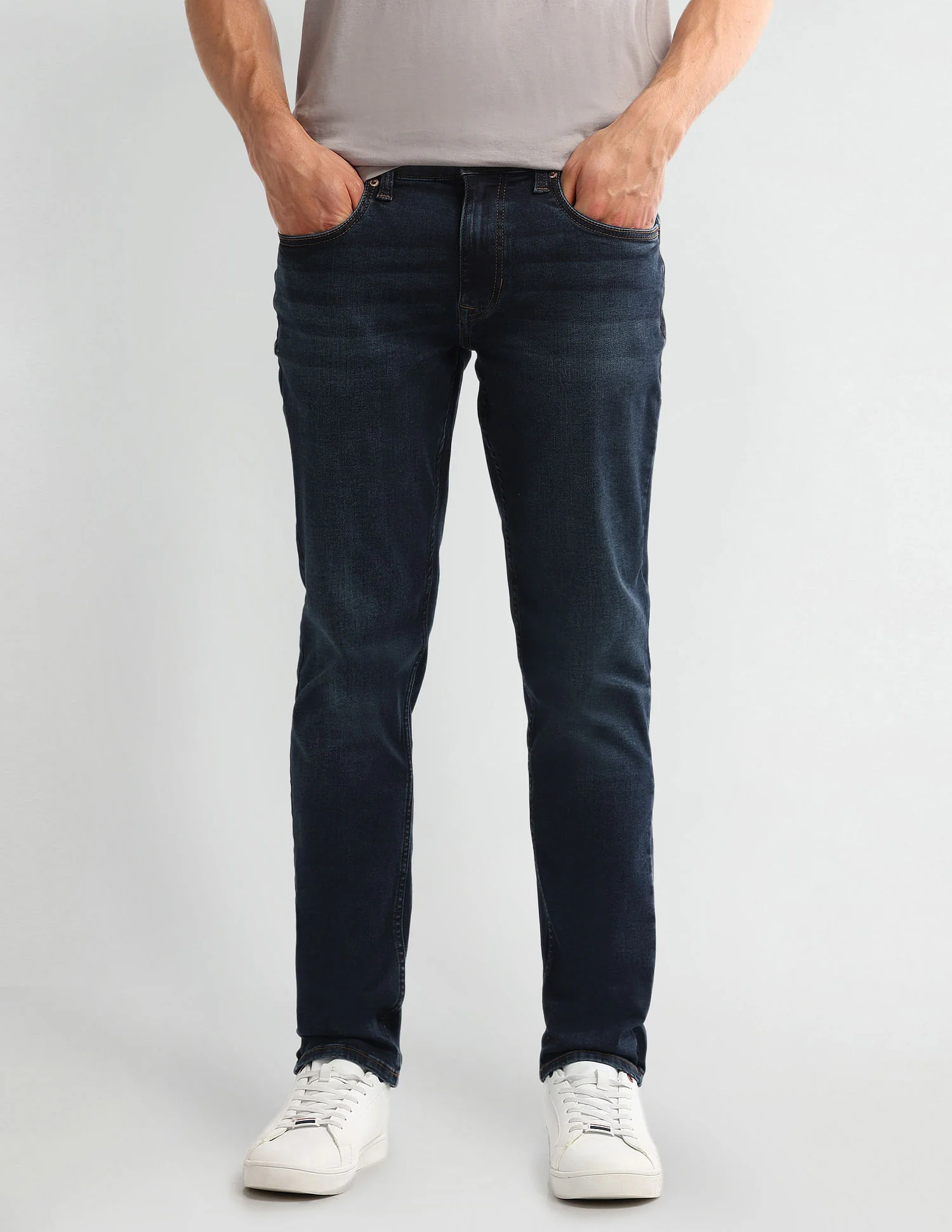Brandon Slim Tapered Blue Jeans