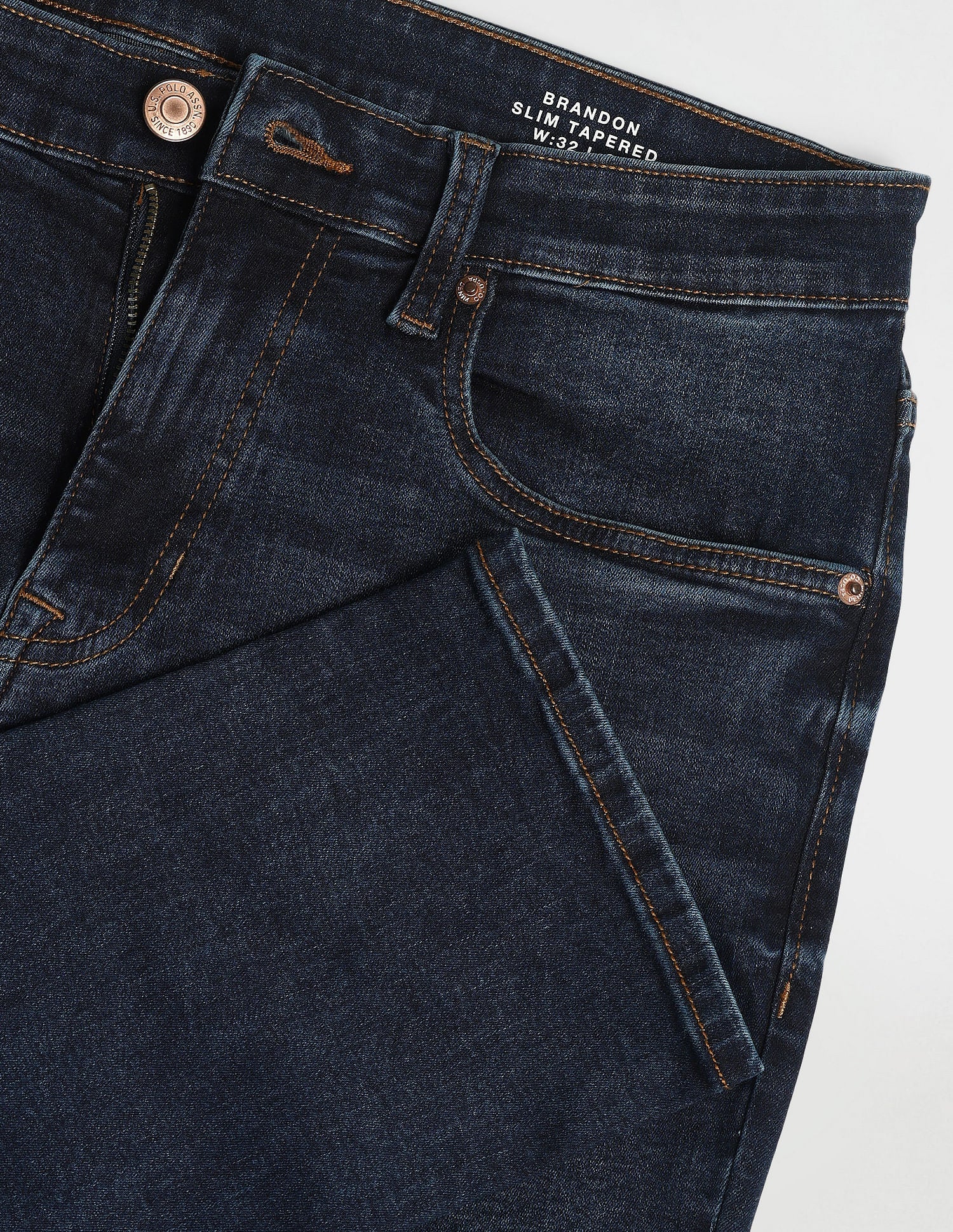 Brandon Slim Tapered Blue Jeans - Image 2