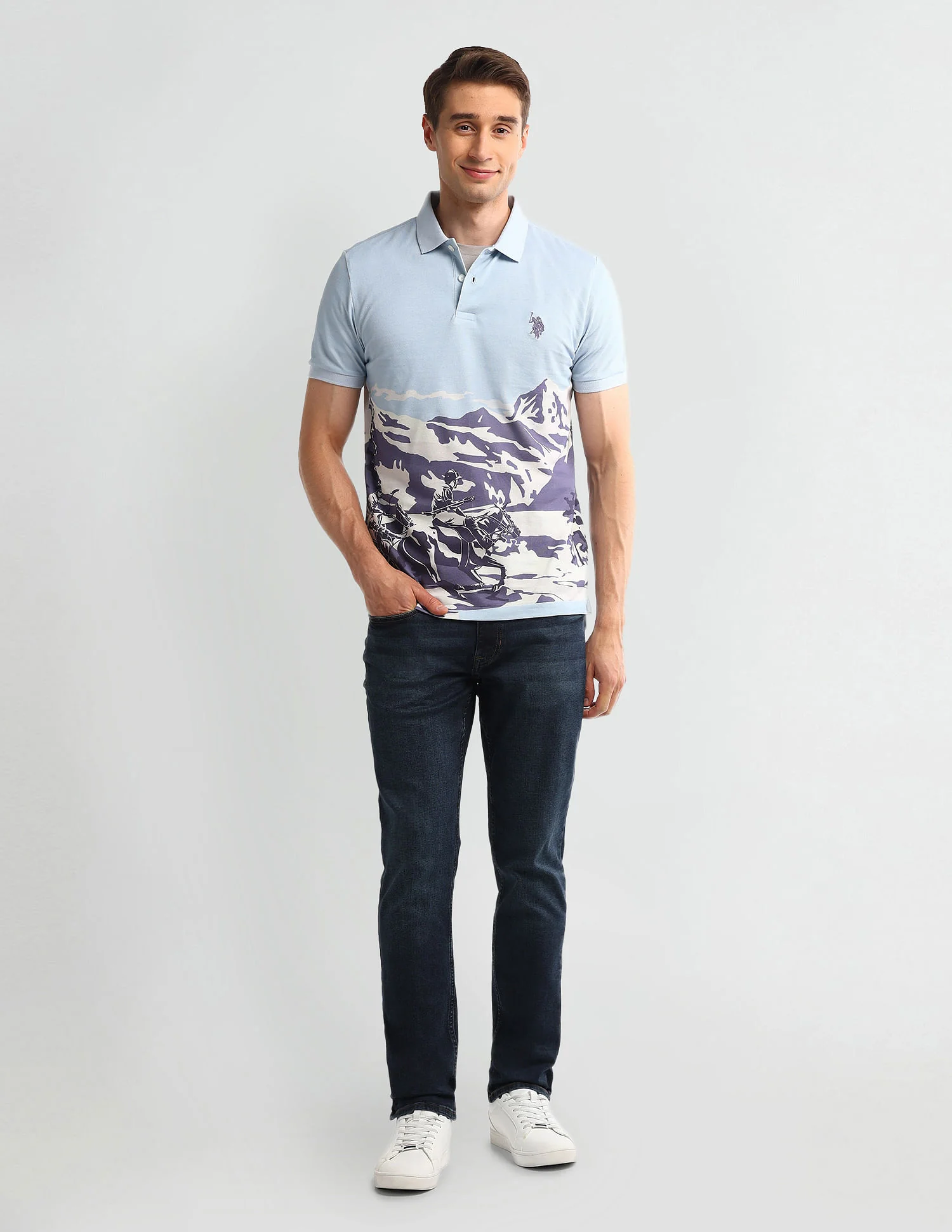 Brandon Slim Tapered Blue Jeans - Image 3