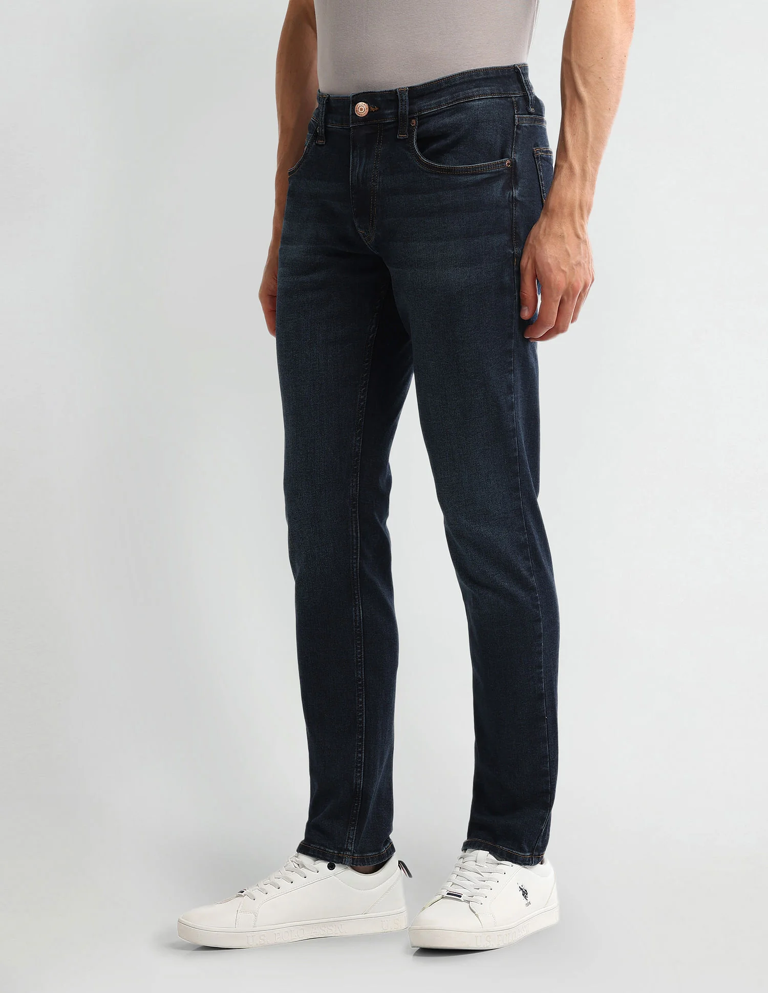 Brandon Slim Tapered Blue Jeans - Image 4