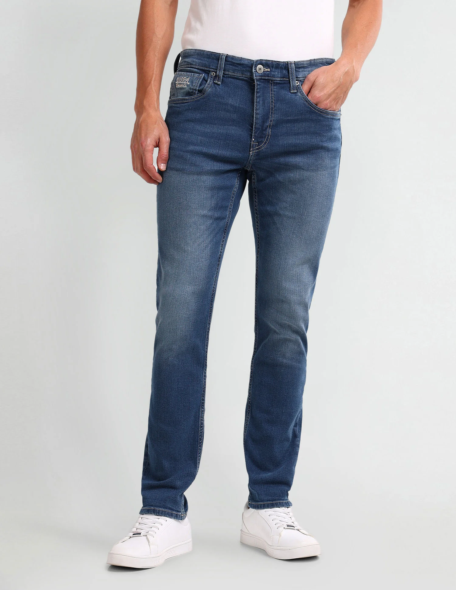 Brandon Slim Tapered Blue Jeans - Image 6