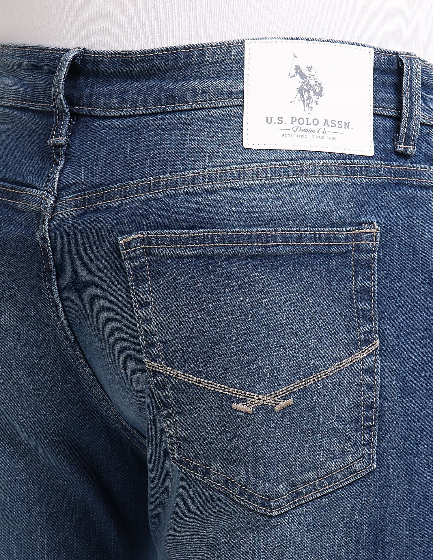 Brandon Slim Tapered Blue Jeans - Image 7