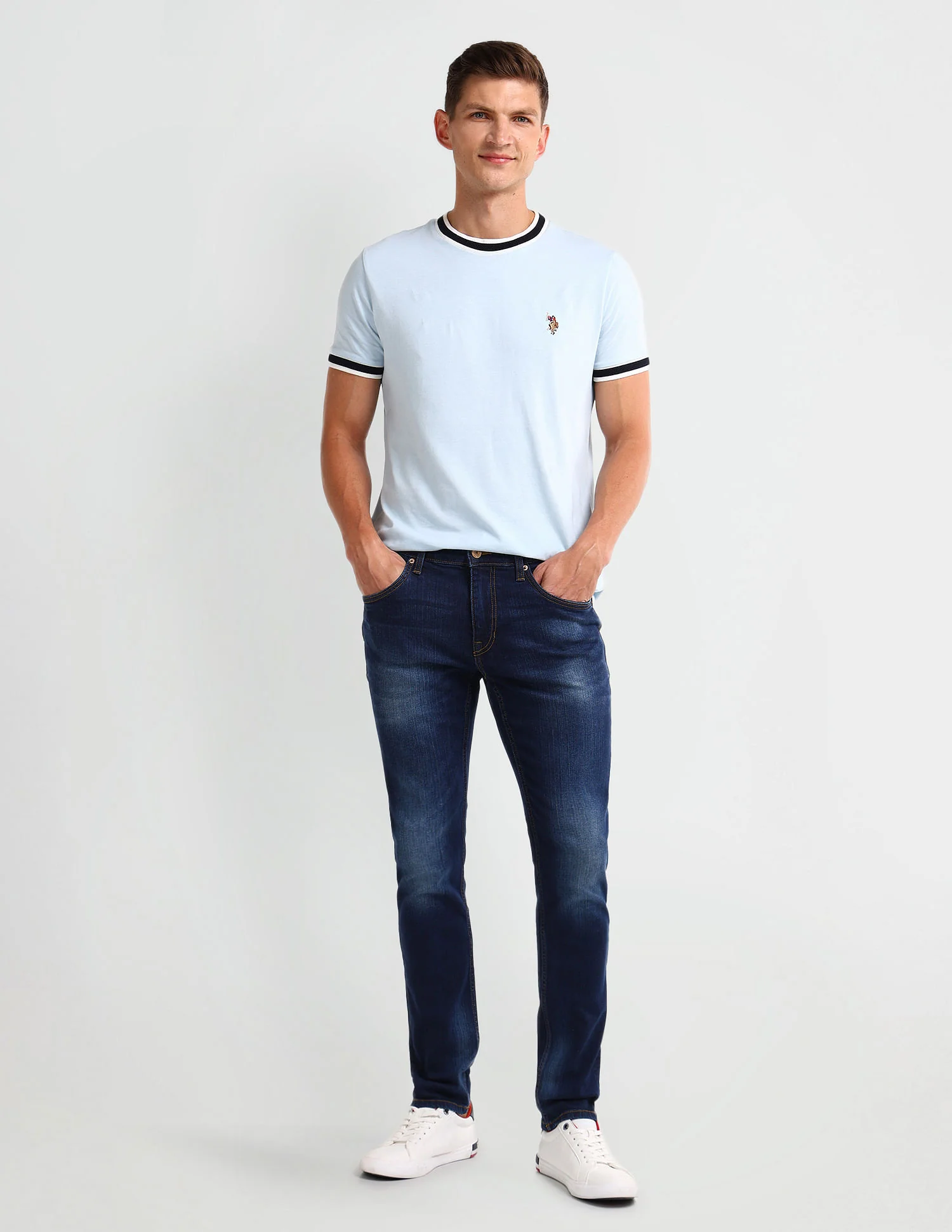 Brandon Slim Tapered Blue Jeans - Image 3