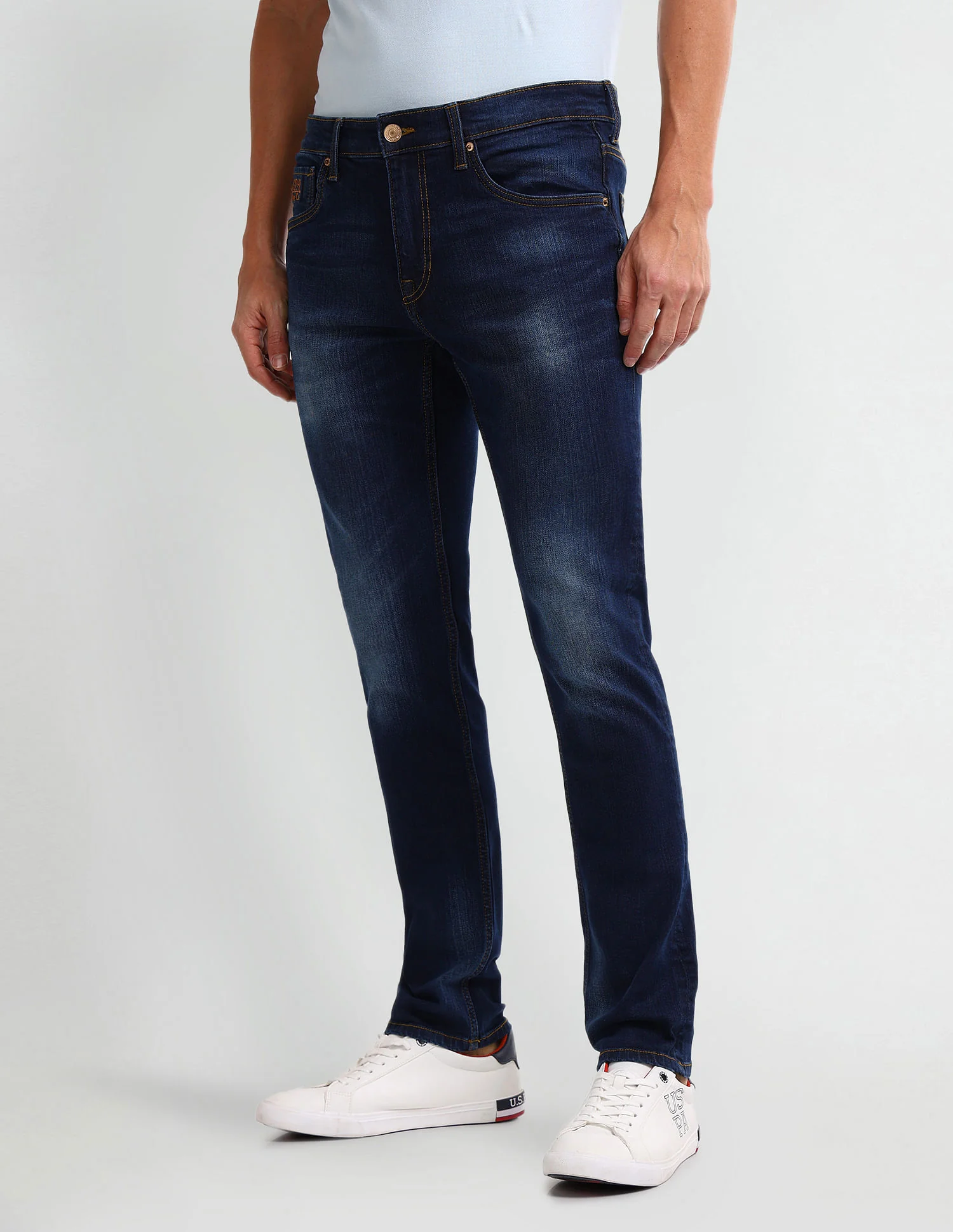 Brandon Slim Tapered Blue Jeans - Image 4
