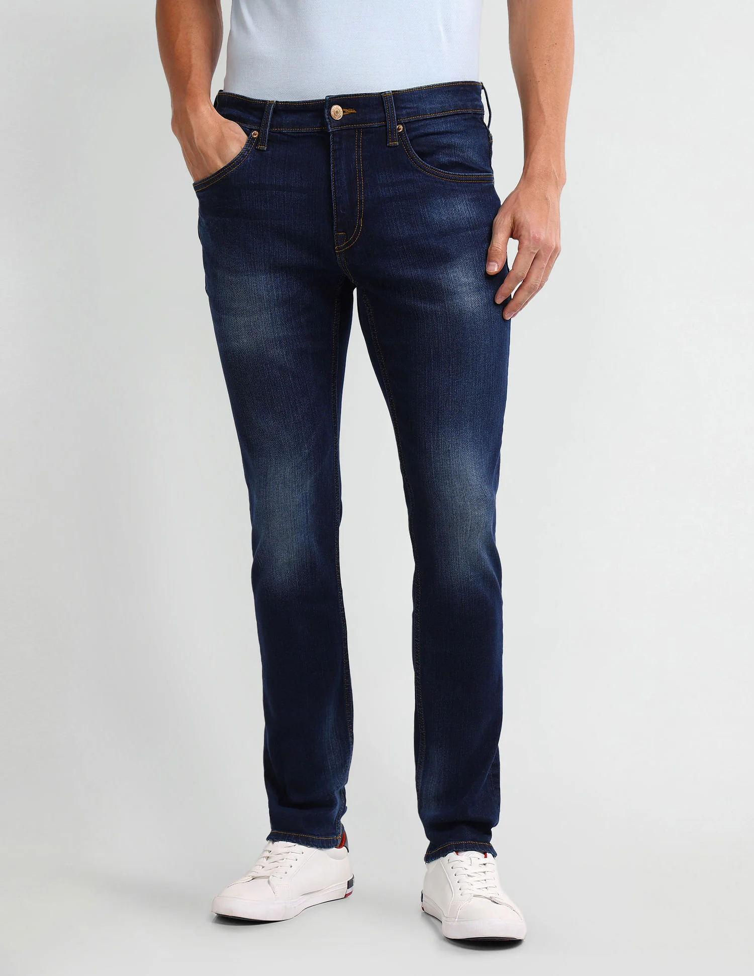Brandon Slim Tapered Blue Jeans - Image 6