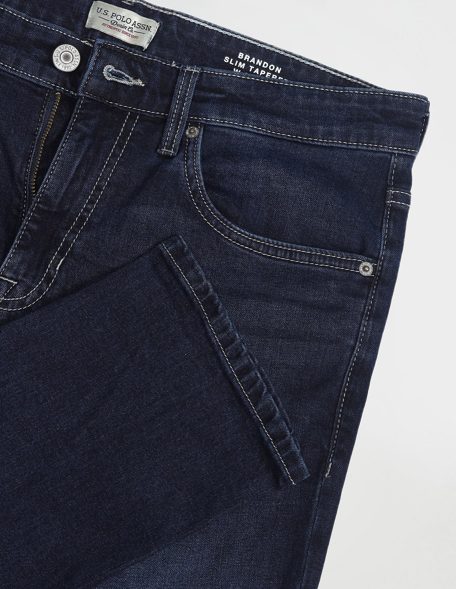Brandon Slim Tapered Blue Jeans - Image 2