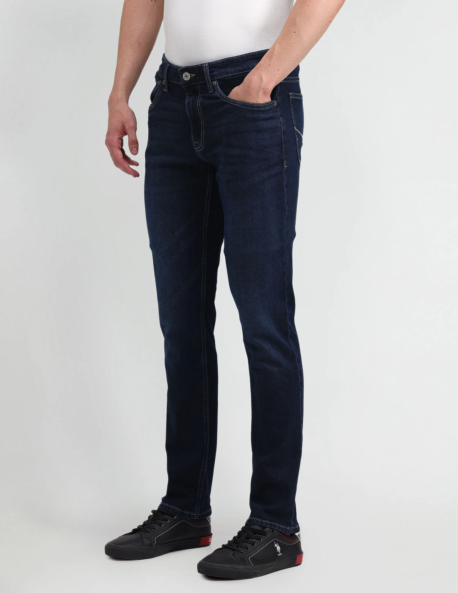 Brandon Slim Tapered Blue Jeans - Image 4